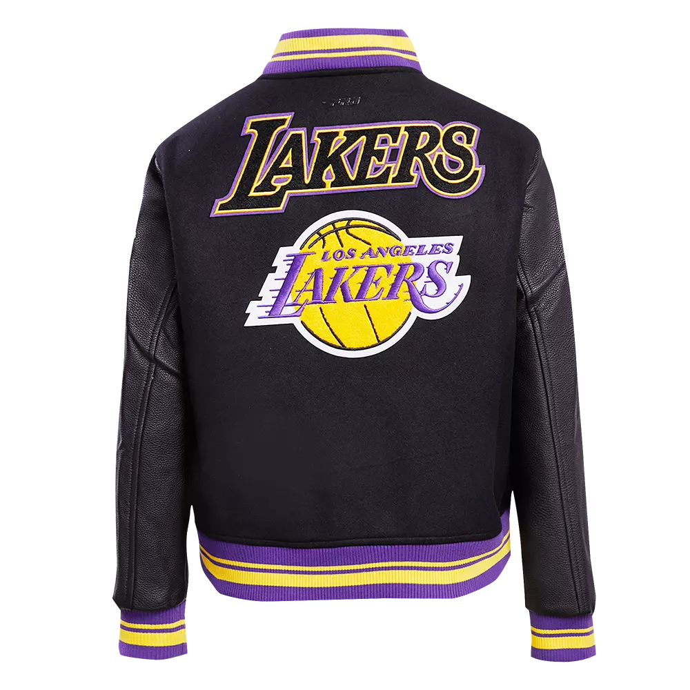 Pro Standard Women's Los Angeles Lakers Retro Classic Varsity Jacket - Black/Purple - BLACK/PURPLE