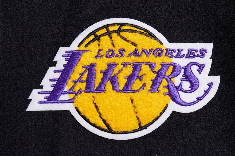 Pro Standard Women's Los Angeles Lakers Retro Classic Varsity Jacket - Black/Purple - BLACK/PURPLE Thumbnail View 9