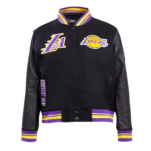 Pro Standard Women's Los Angeles Lakers Retro Classic Varsity Jacket - Black/Purple