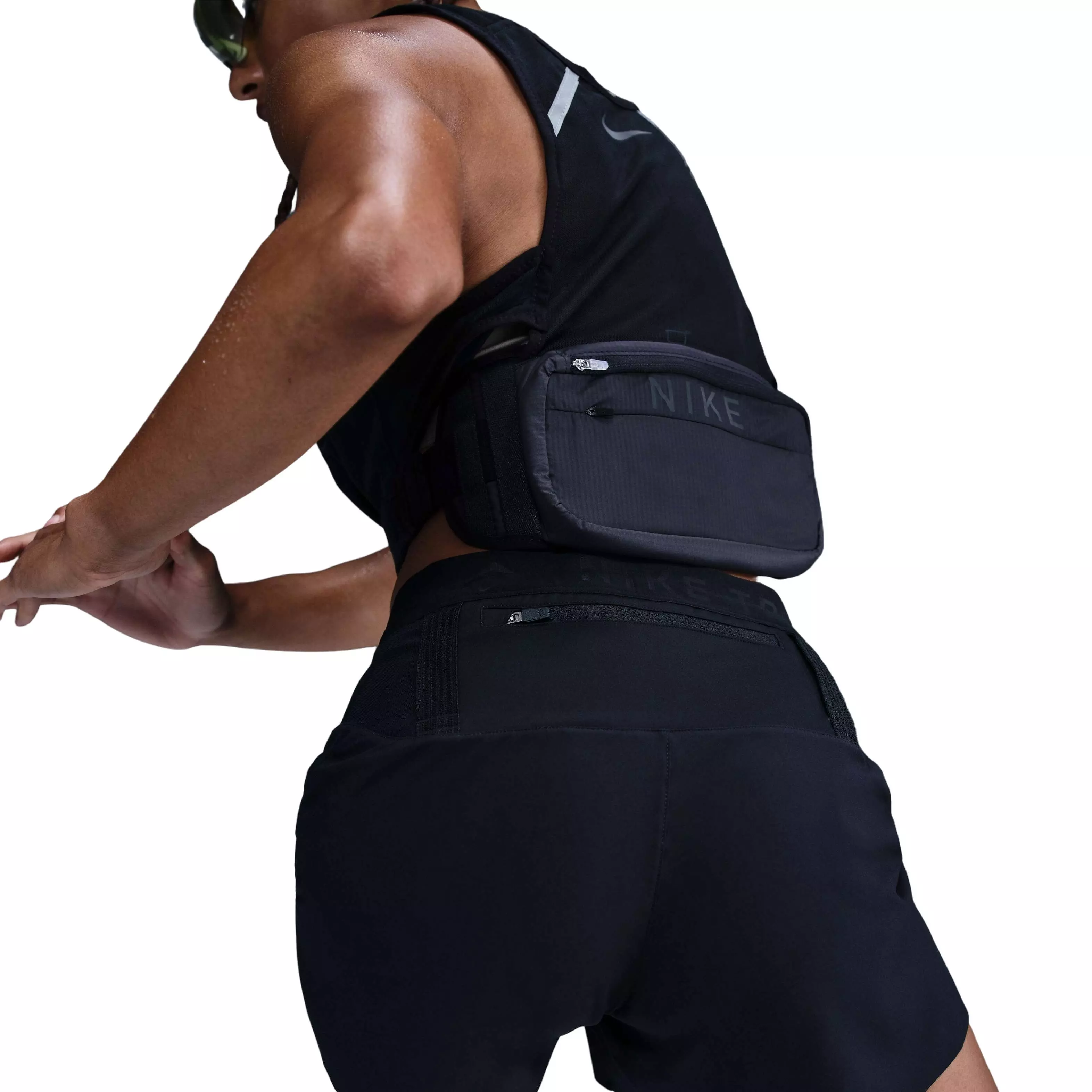 Nike Women's Trail Dri-FIT MR 4" Brief-Lined Running Shorts - BLACK