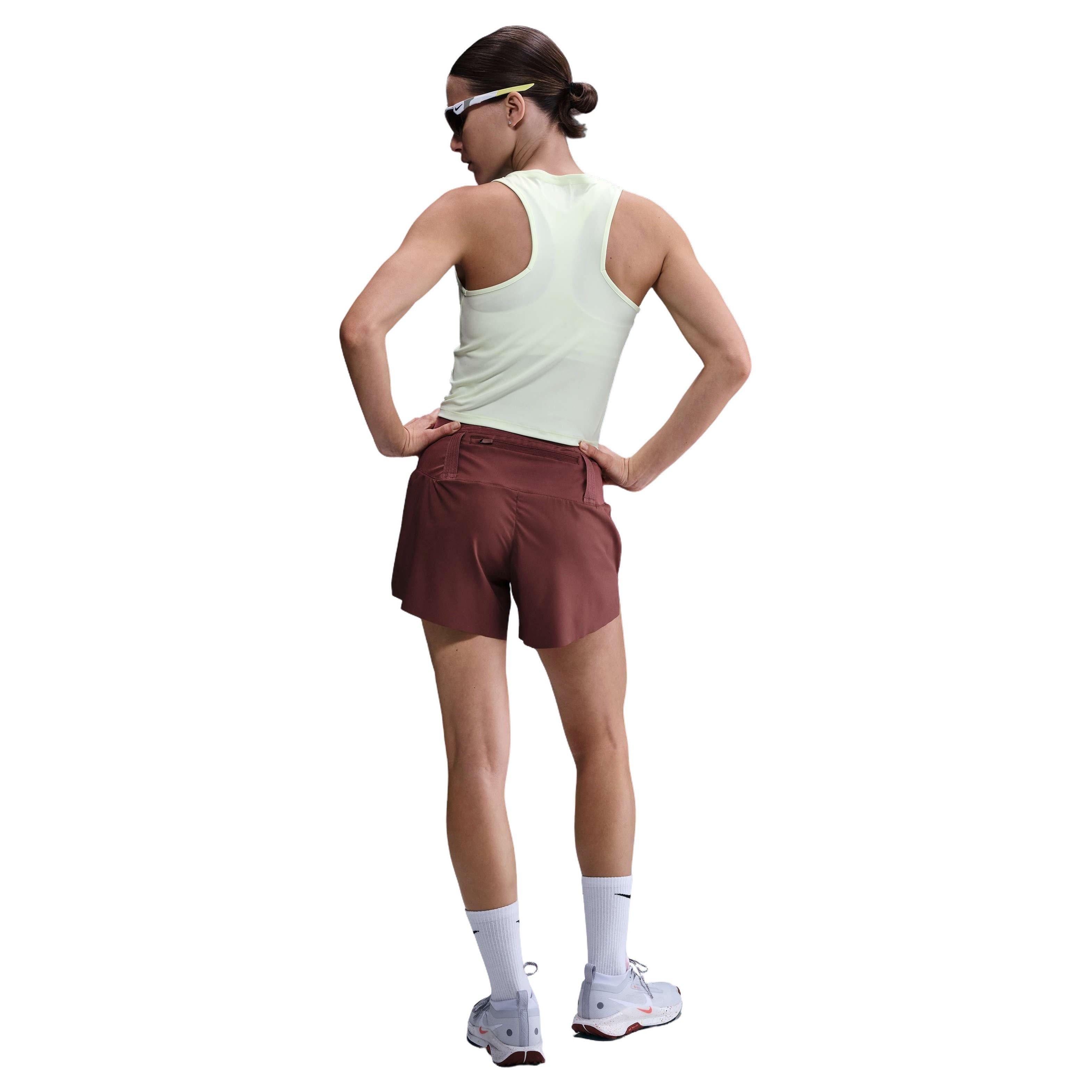 Nike Women's Trail Dri-FIT MR 4" Brief-Lined Running Shorts - DK BROWN Thumbnail View 2