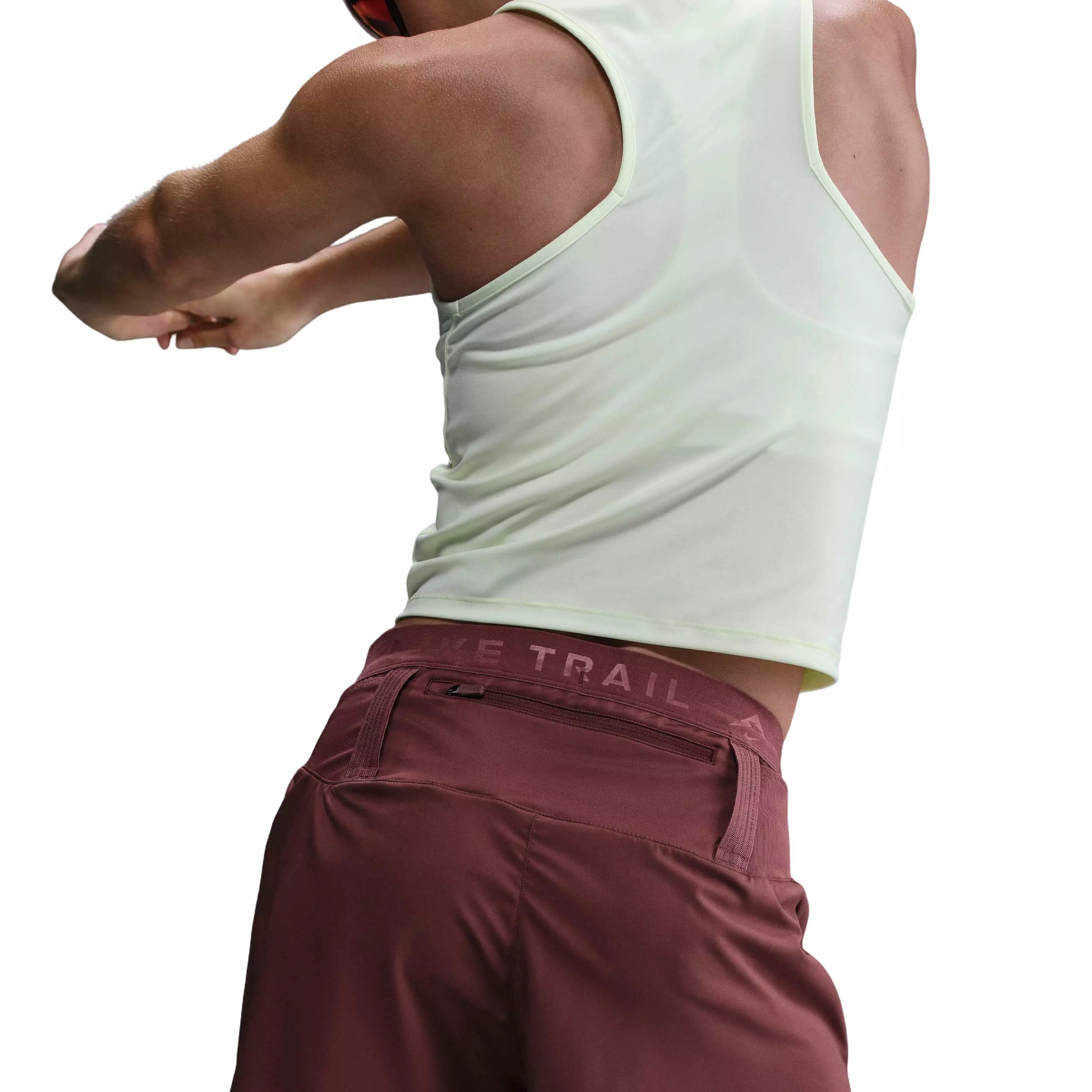 Nike Women's Trail Dri-FIT MR 4" Brief-Lined Running Shorts - DK BROWN