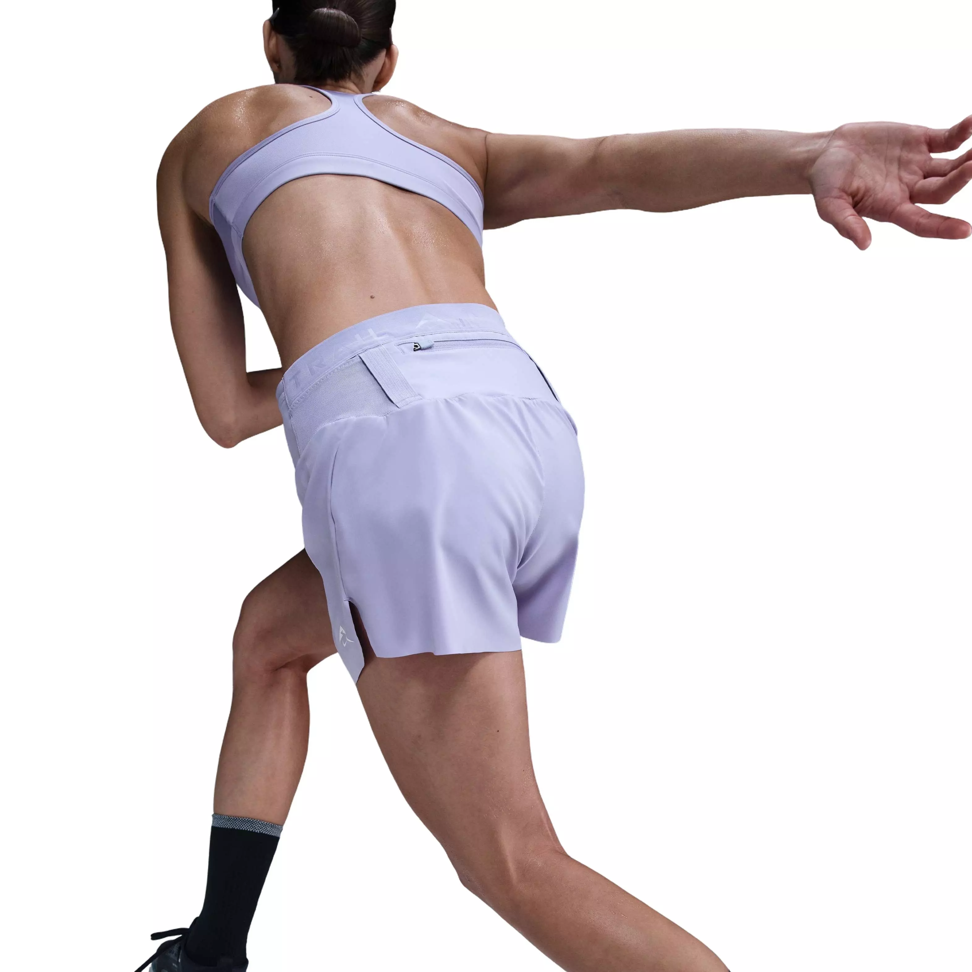 Nike Women's Trail Dri-FIT MR 4" Brief-Lined Running Shorts - PURPLE