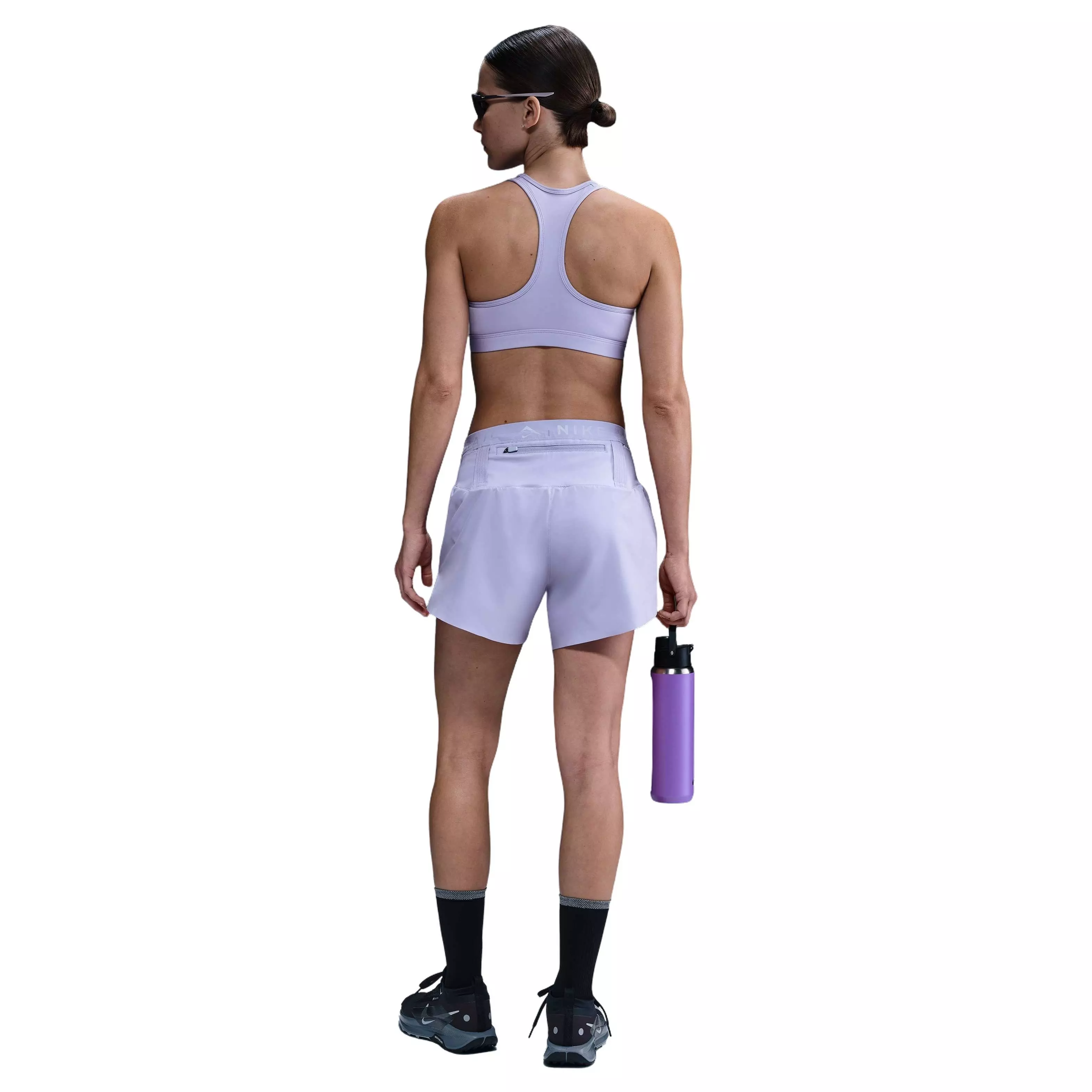 Nike Women's Trail Dri-FIT MR 4" Brief-Lined Running Shorts - PURPLE