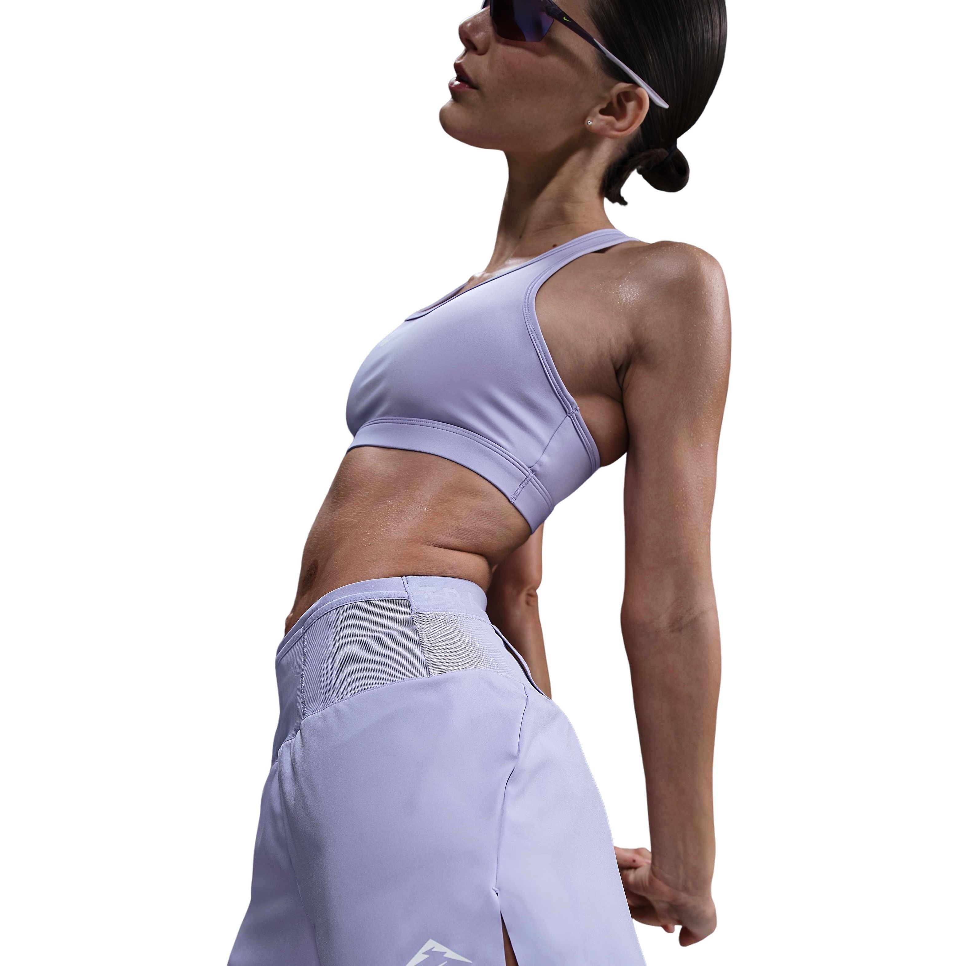 Nike Women's Trail Dri-FIT MR 4" Brief-Lined Running Shorts - PURPLE Thumbnail View 5