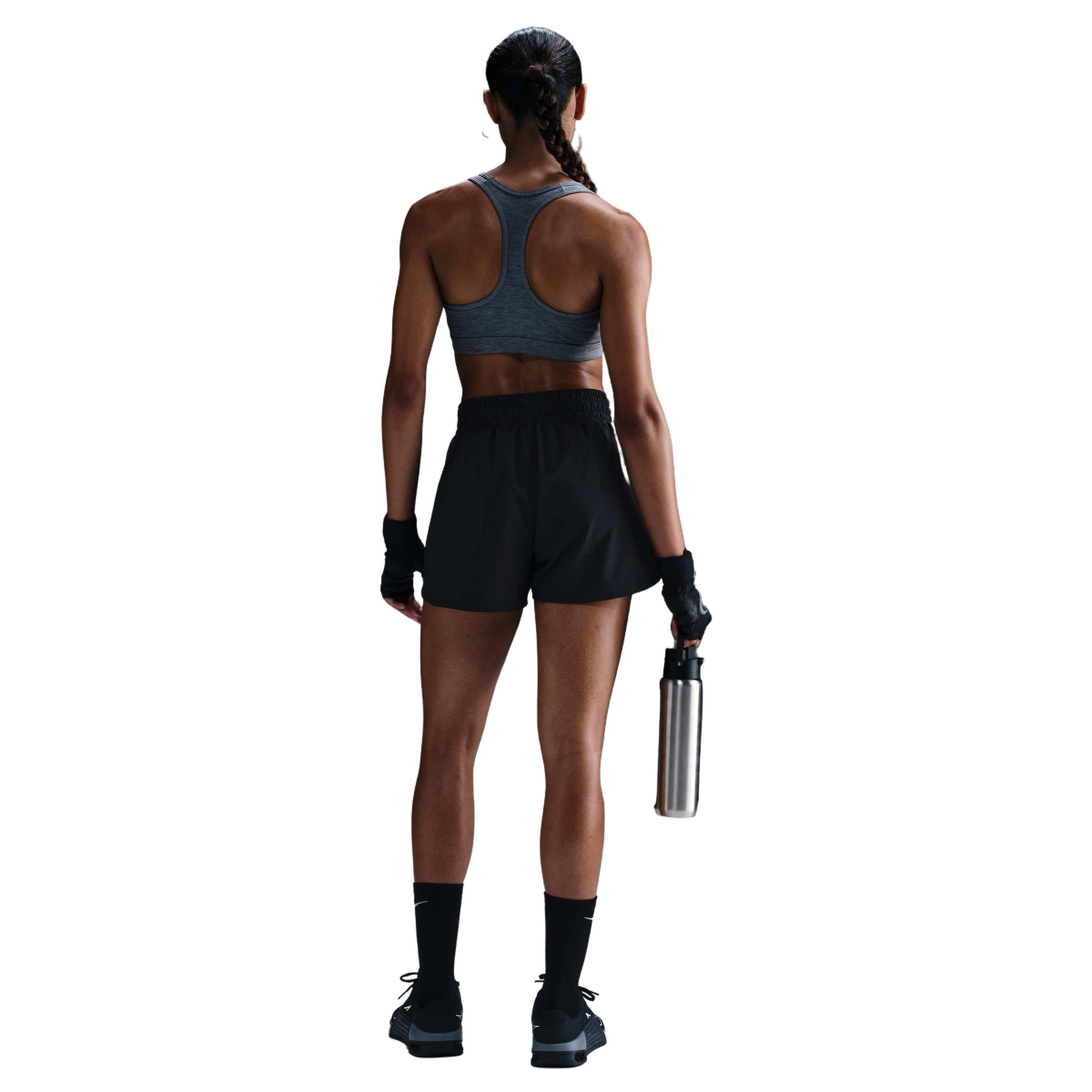 Nike Women's One Dri-FIT 2-in-1 Shorts -Black - BLACK Thumbnail View 2