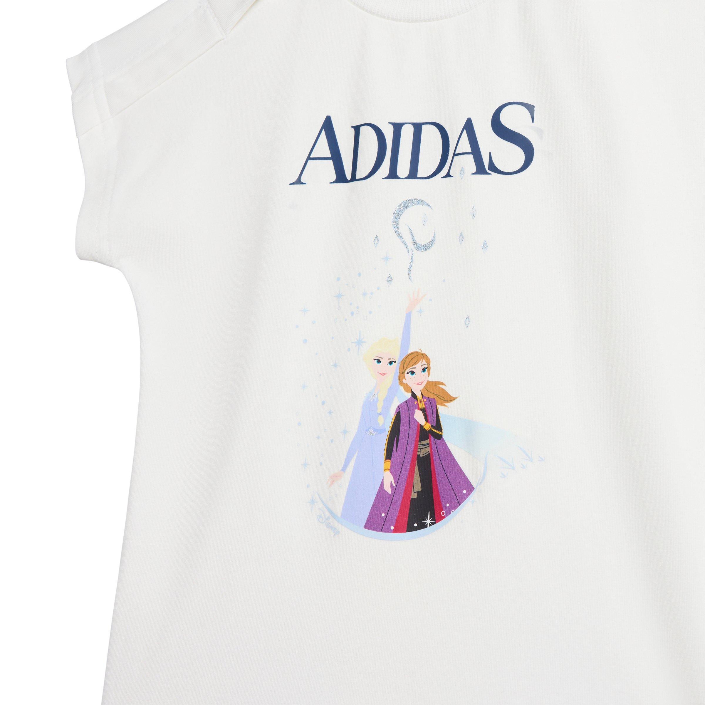 adidas Infant Girls' Frozen T-Shirt and Short Set - White/Purple - WHITE/PURPLE Thumbnail View 3