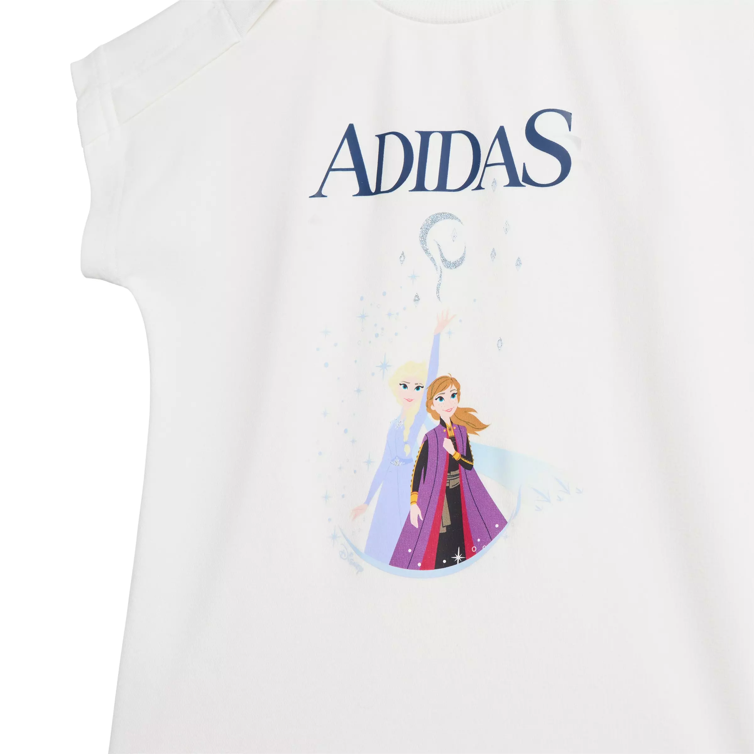 adidas Infant Girls' Frozen T-Shirt and Short Set - White/Purple - WHITE/PURPLE