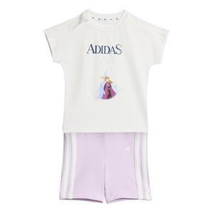 adidas Infant Girls' Frozen T-Shirt and Short Set - White/Purple