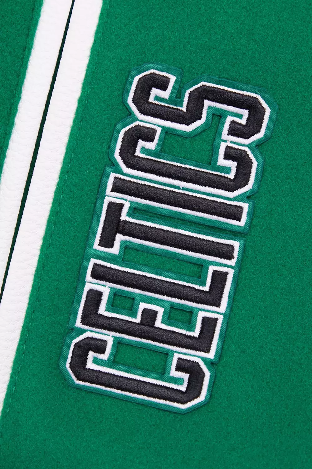 Pro Standard Women's Boston Celtics Retro Classic Varsity Jacket - Green/White - GREEN/WHITE