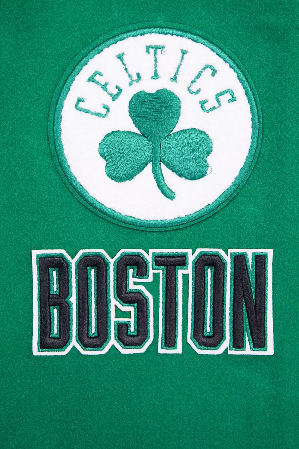 Pro Standard Women's Boston Celtics Retro Classic Varsity Jacket - Green/White - GREEN/WHITE