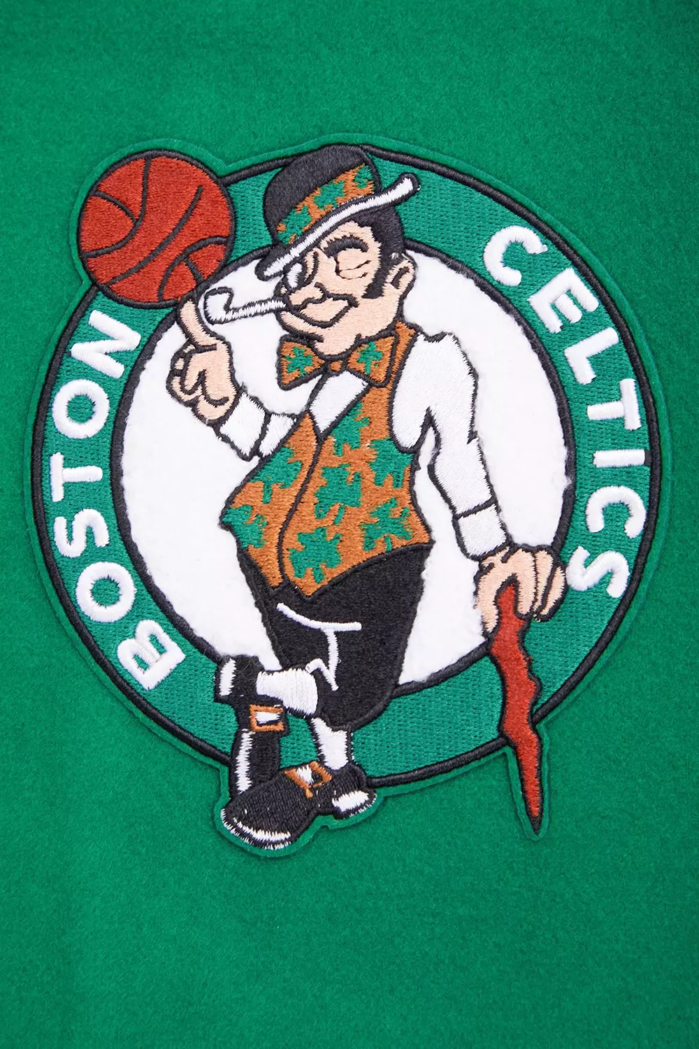 Pro Standard Women's Boston Celtics Retro Classic Varsity Jacket - Green/White - GREEN/WHITE