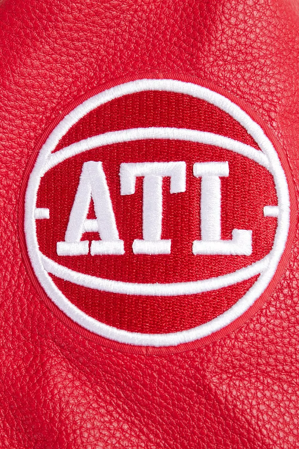 Pro Standard Women's Atlanta Hawks Retro Classic Varsity Jacket - Eggshell/Red - EGGSHELL/RED