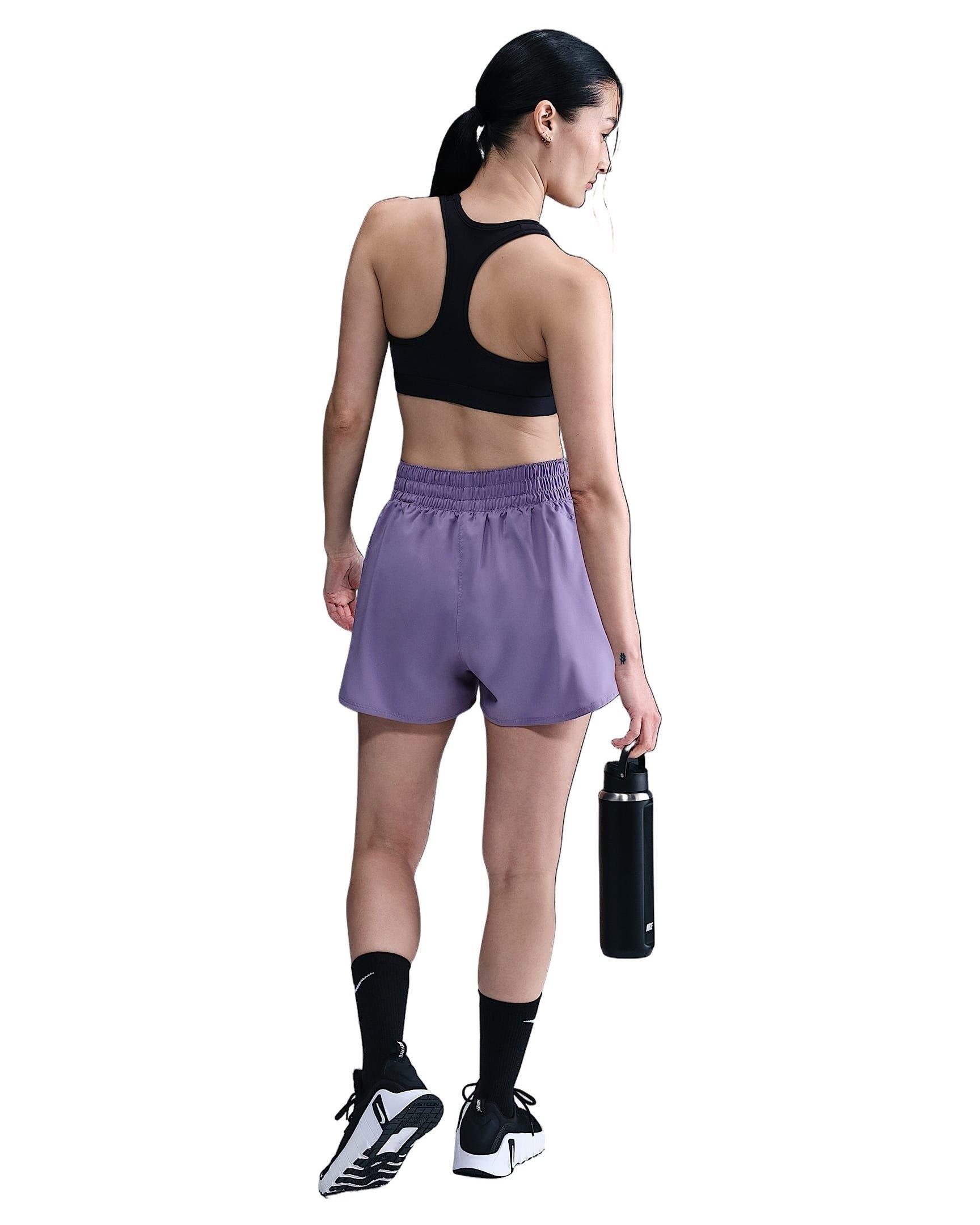 Nike Women's One Dri-FIT 2-in-1 Shorts -Purple - PURPLE Thumbnail View 6