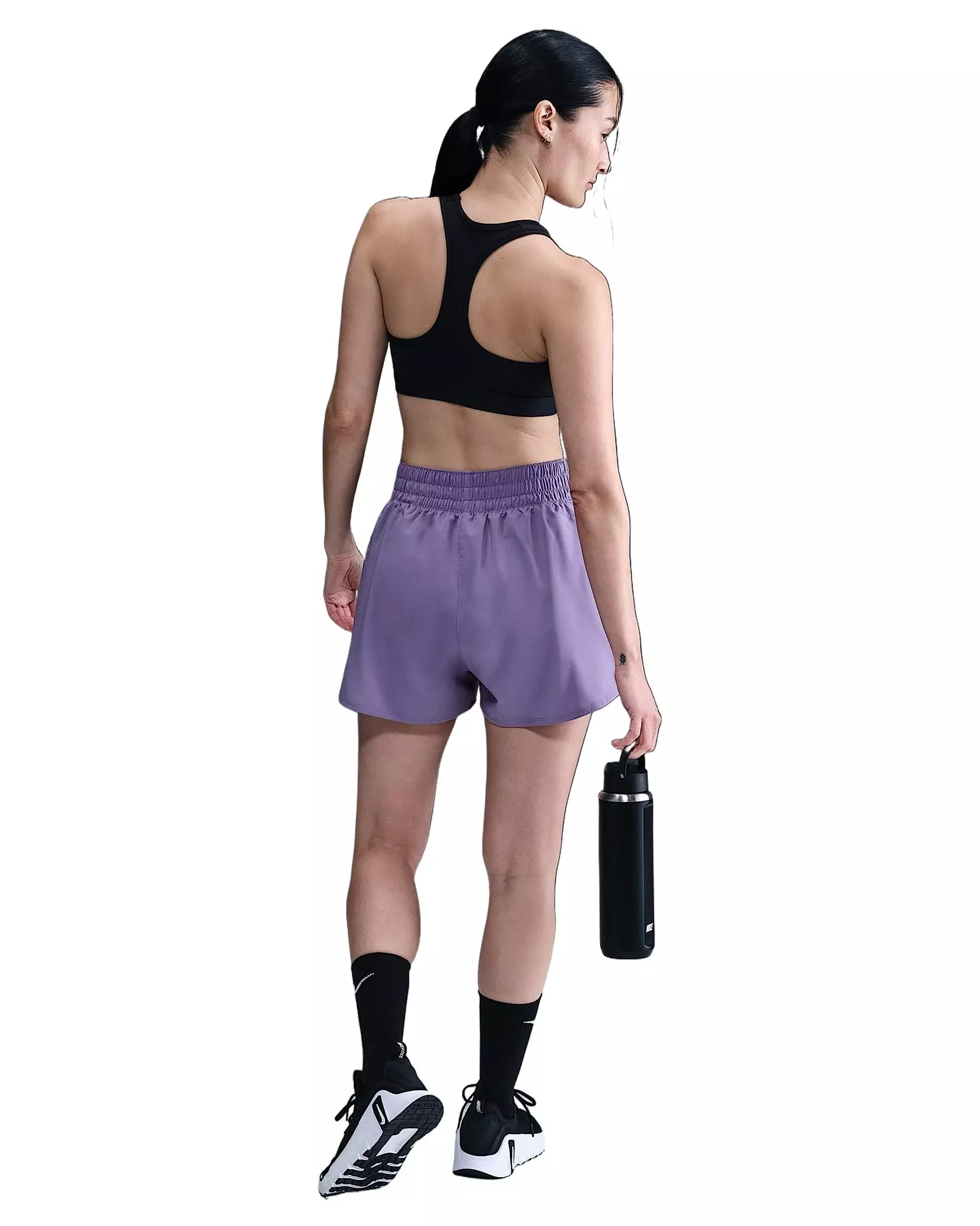 Nike Women's One Dri-FIT 2-in-1 Shorts -Purple - PURPLE