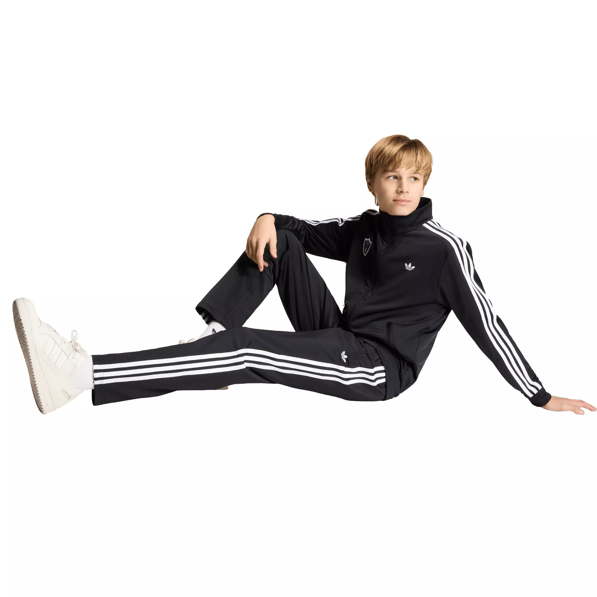 adidas Originals Big Kids' Disney Firebird Track Top - Black - BLACK