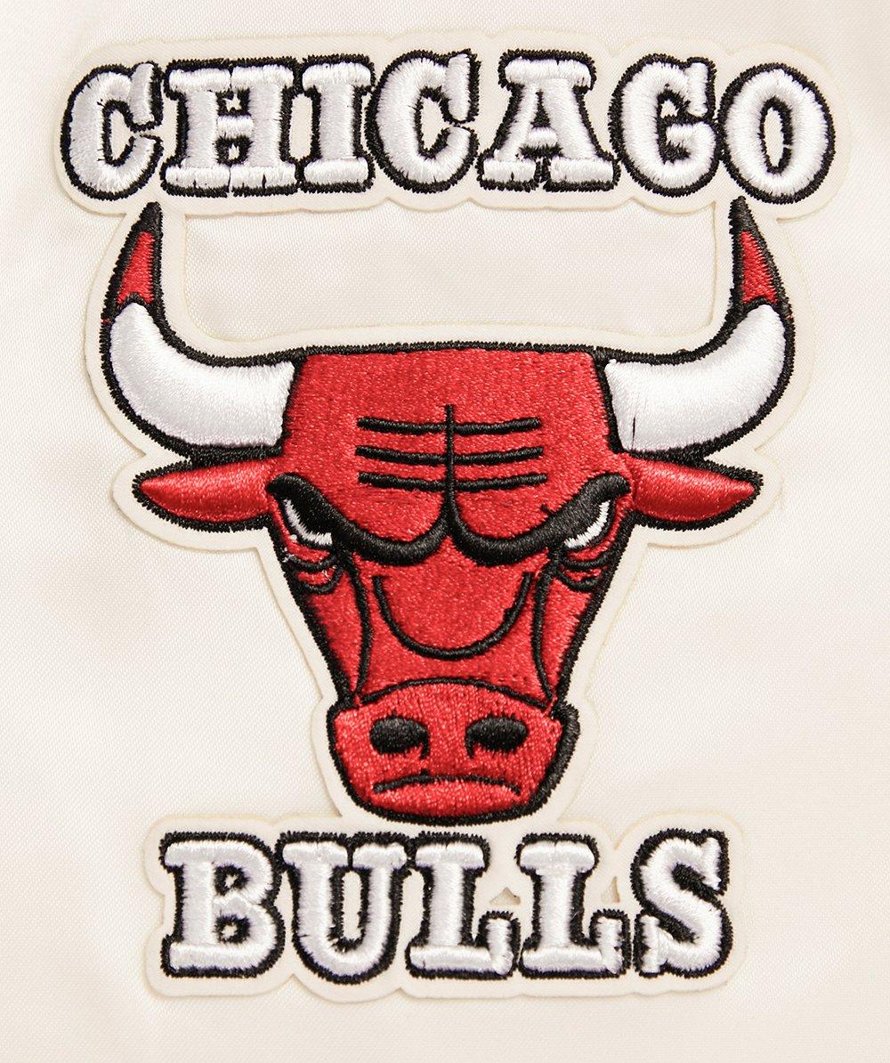 Pro Standard Women's Chicago Bulls Retro Classic Varsity Jacket - Cream/Red - EGGSHELL/RED Thumbnail View 5