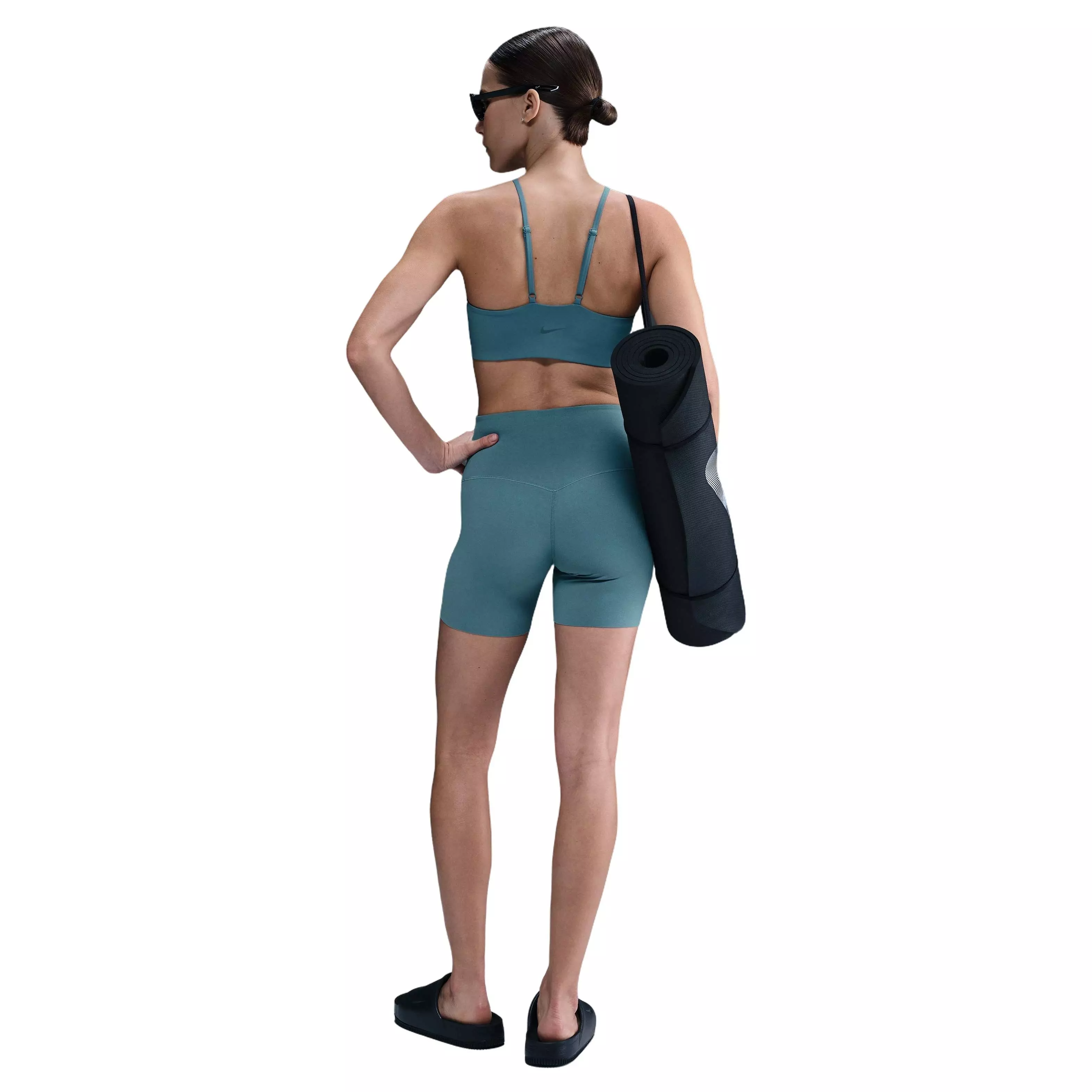 Nike Women's Zenvy Gentle-Support High-Waisted 5" Biker Shorts -Blue - BLUE