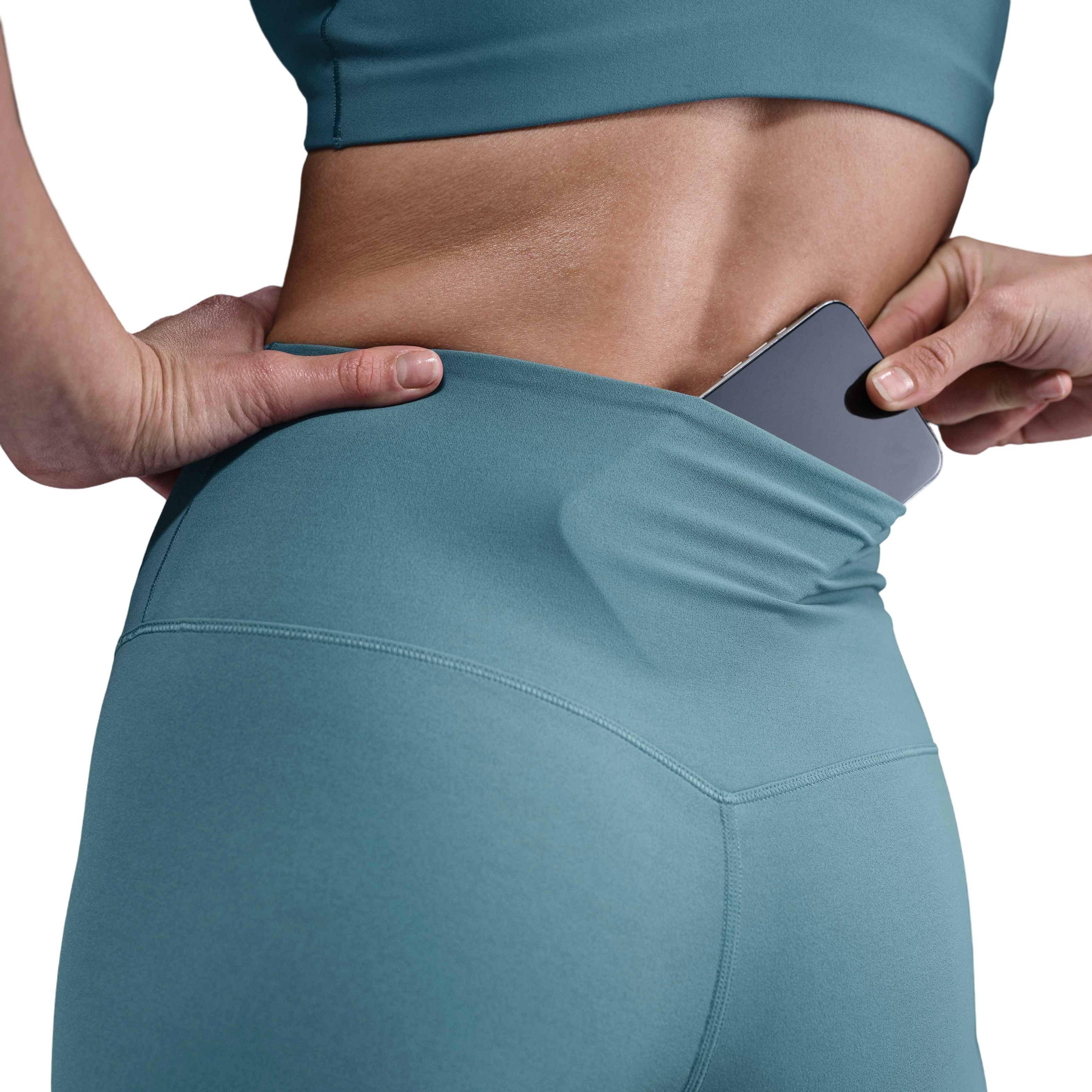 Nike Women's Zenvy Gentle-Support High-Waisted 5" Biker Shorts -Blue - BLUE Thumbnail View 6