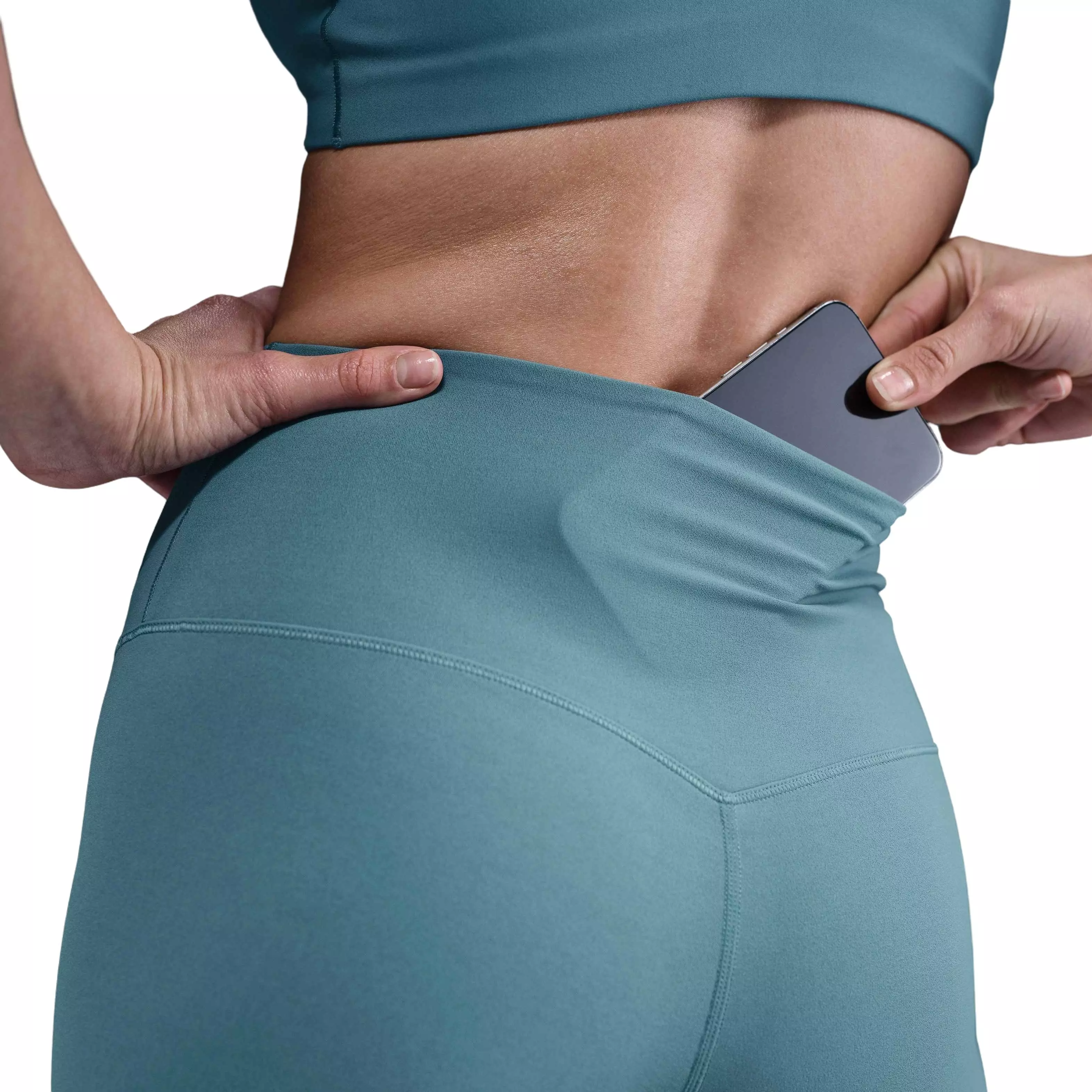 Nike Women's Zenvy Gentle-Support High-Waisted 5" Biker Shorts -Blue - BLUE