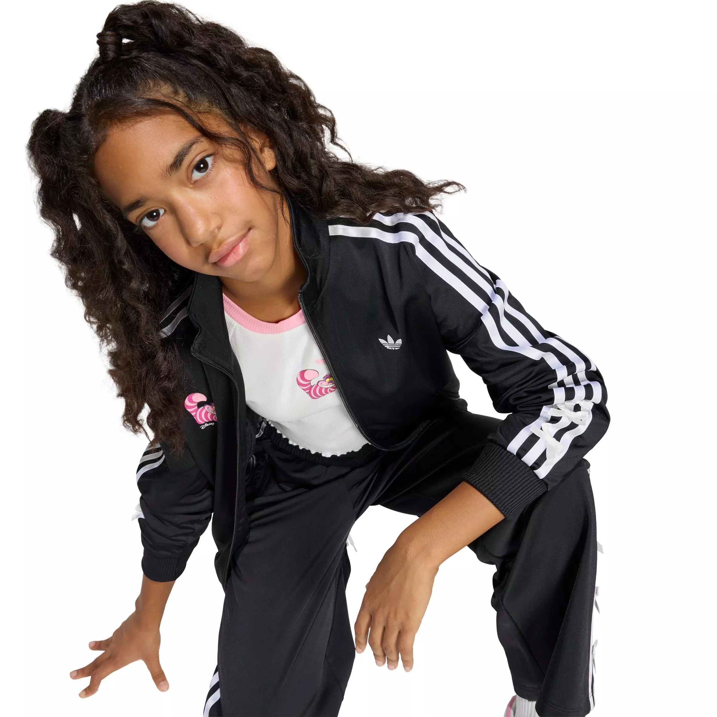 adidas Originals Big Kids' Firebird Disney Track Top - Black - BLACK