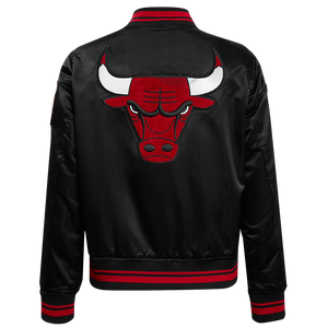 Pro Standard Women's Chicago Bulls Retro Classic Varsity Jacket - Black/Red