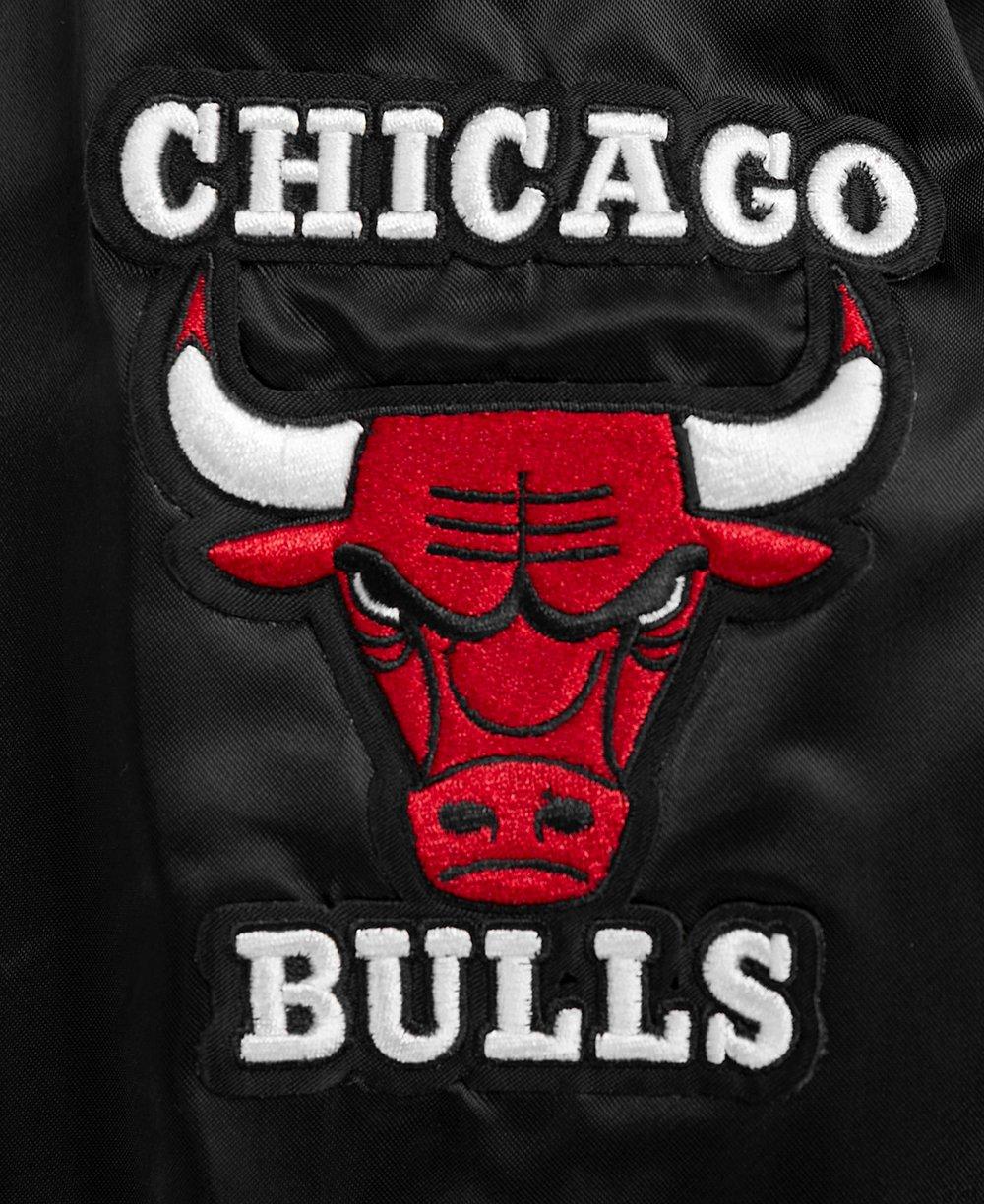 Pro Standard Women's Chicago Bulls Retro Classic Varsity Jacket - Black/Red - BLACK/RED Thumbnail View 5