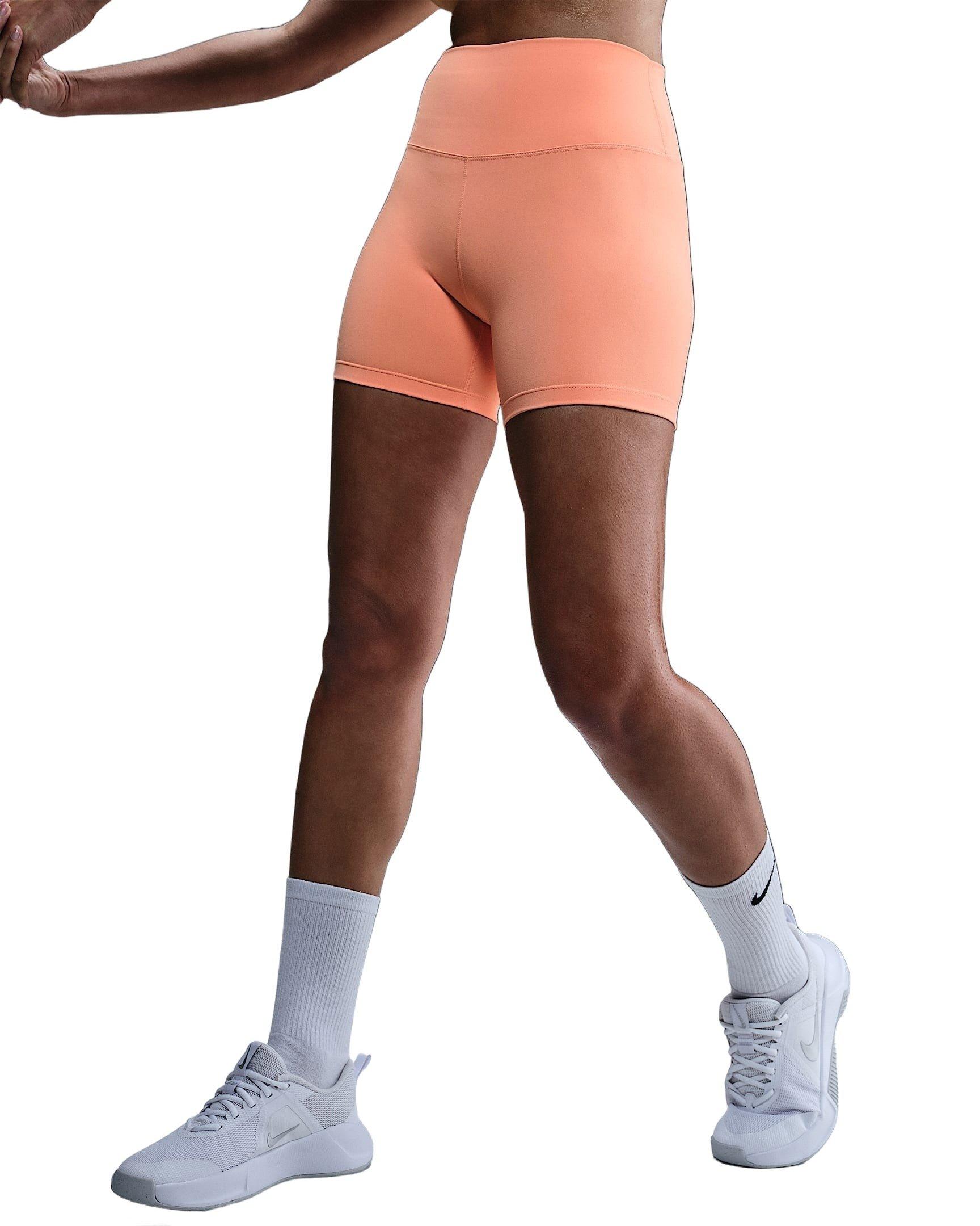 Nike Women's One High-Waisted 5" Biker Shorts -Orange - ORANGE Thumbnail View 1