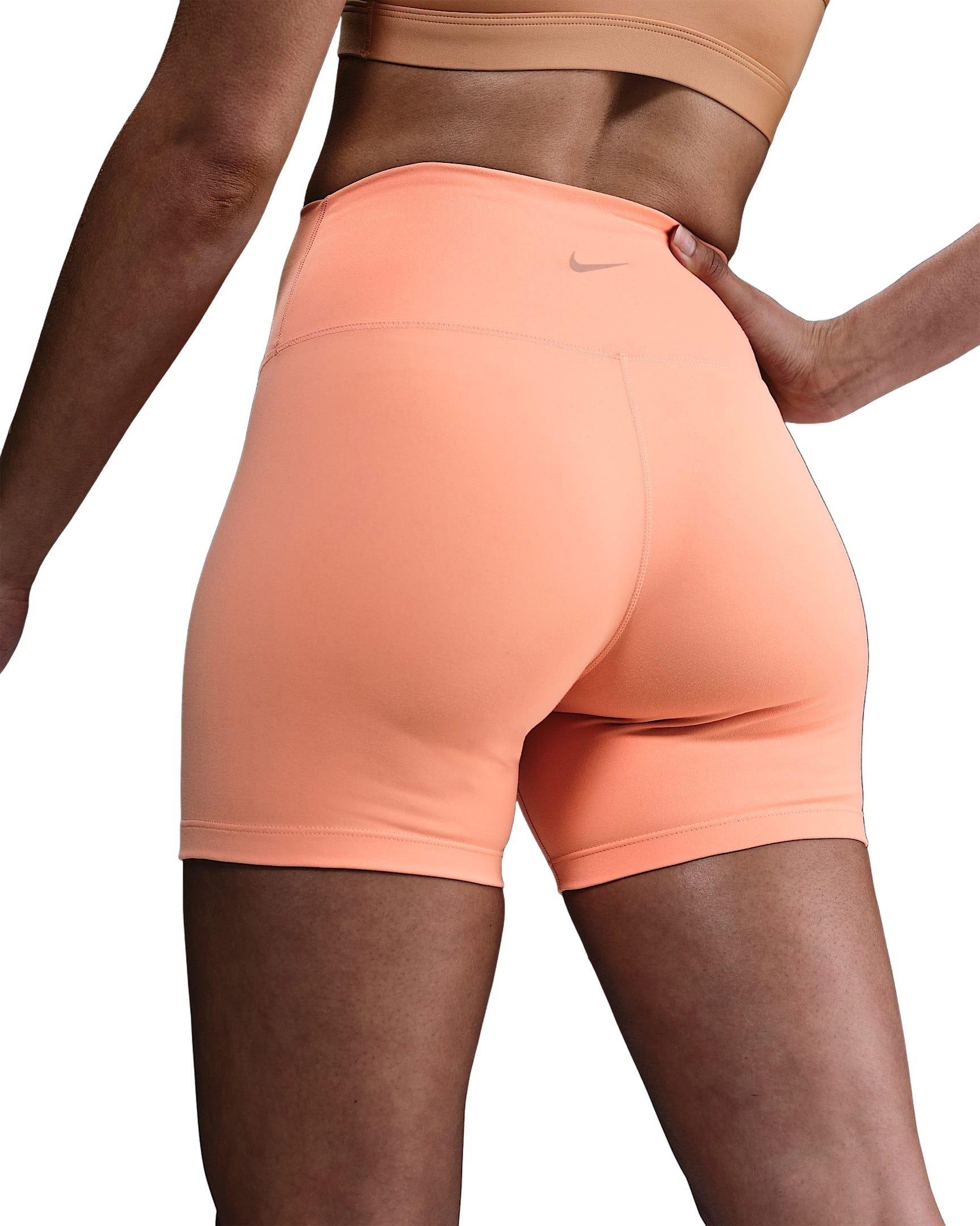 Nike Women's One High-Waisted 5" Biker Shorts -Orange - ORANGE Thumbnail View 2