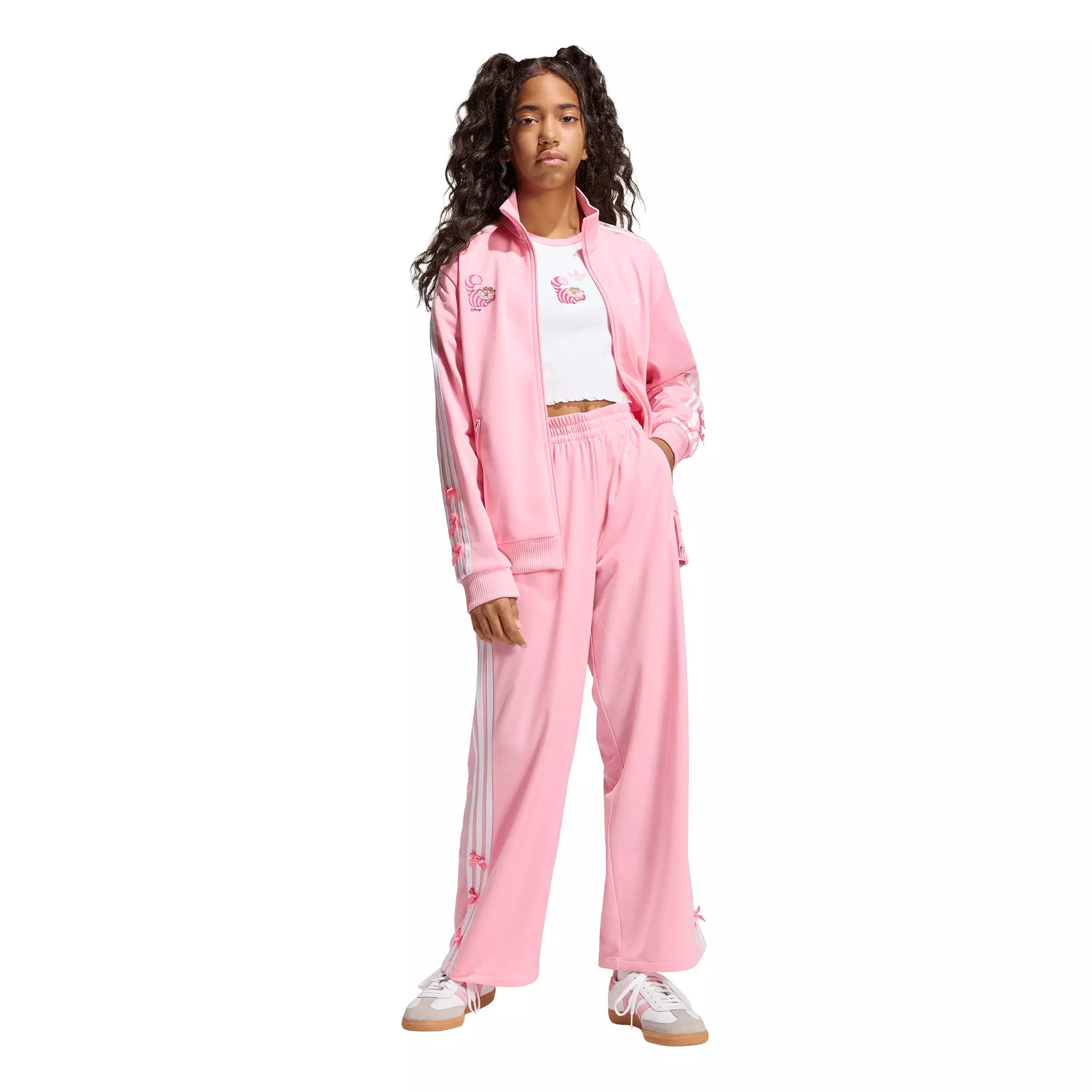 adidas Originals Big Girls' Disney Firebird Track Top - Pink - PINK