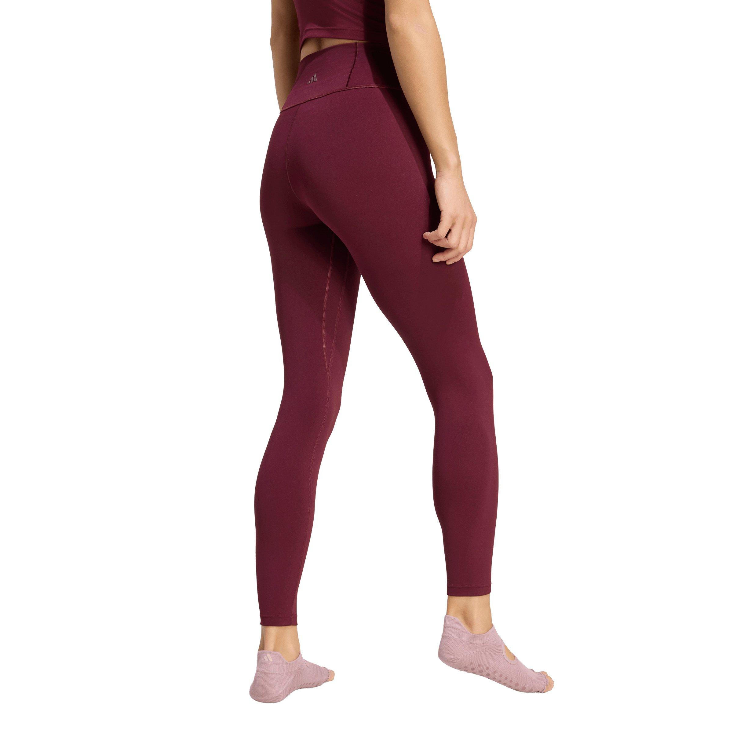 adidas Women's All Me 7/8 Leggings - Maroon - MAROON