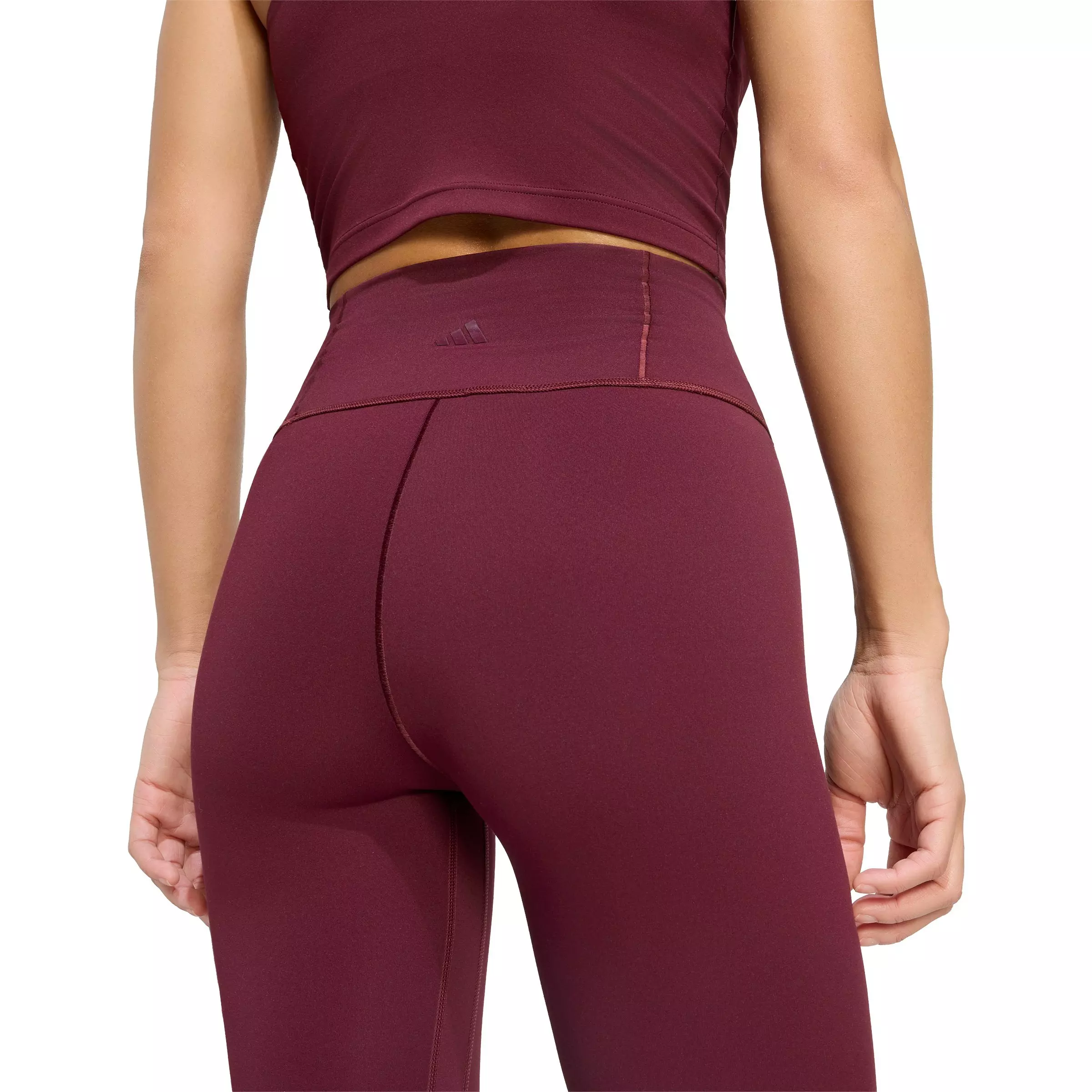 adidas Women's All Me 7/8 Leggings - Maroon - MAROON