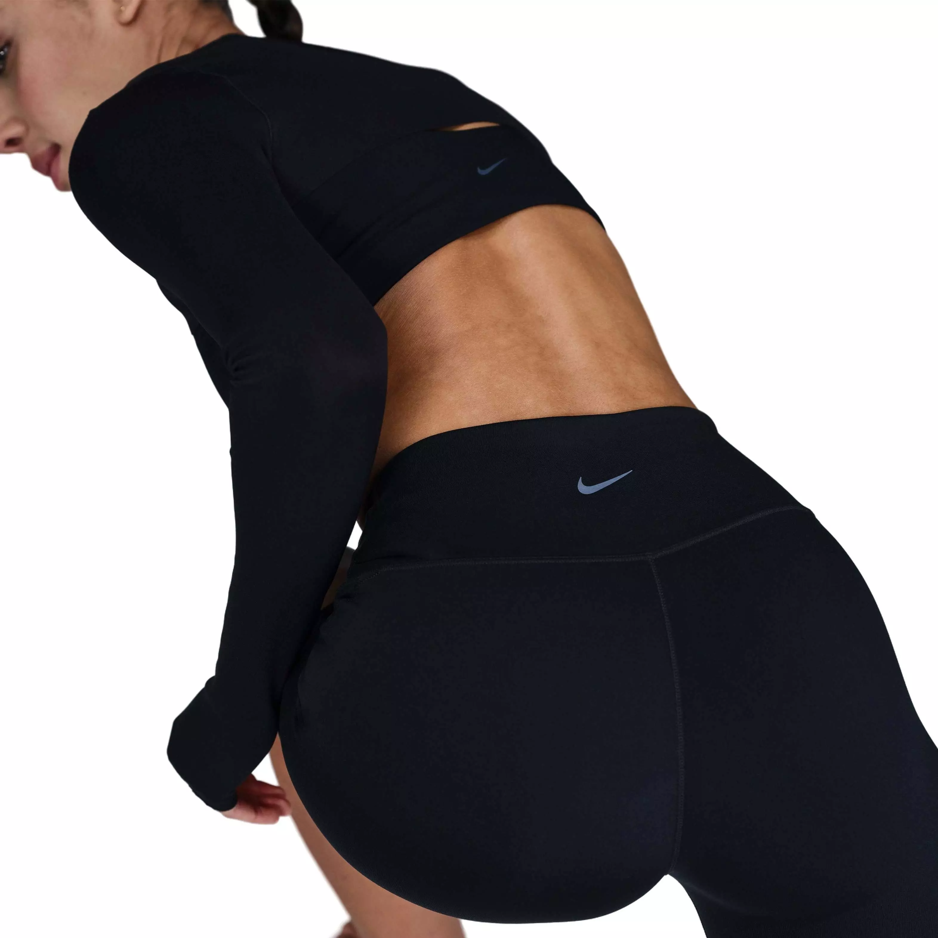 Nike Women's One High-Waisted 5" NV Biker Shorts -Black - BLACK