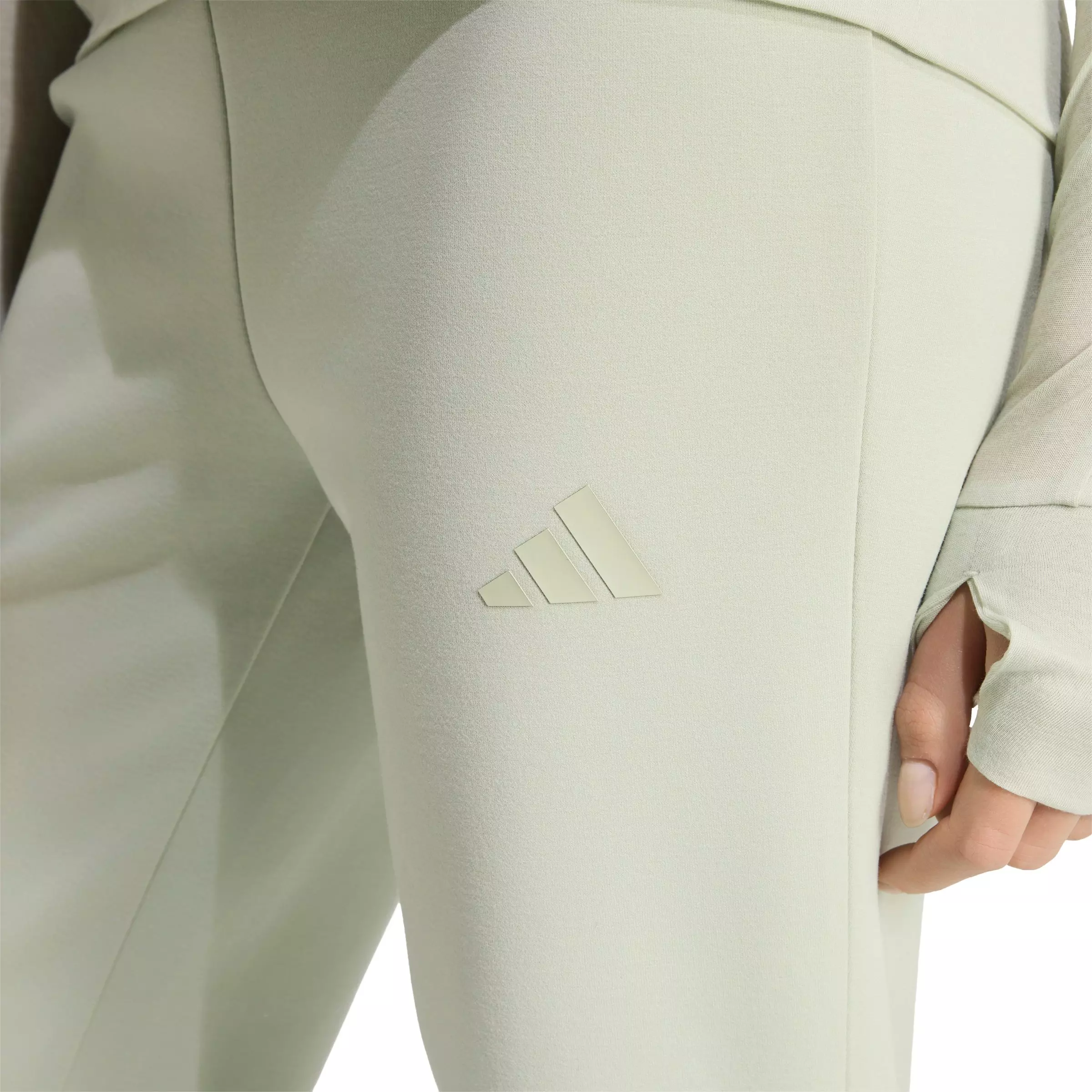 adidas Women's Soft Lux Flared Pants - Lt Green - LT GREEN