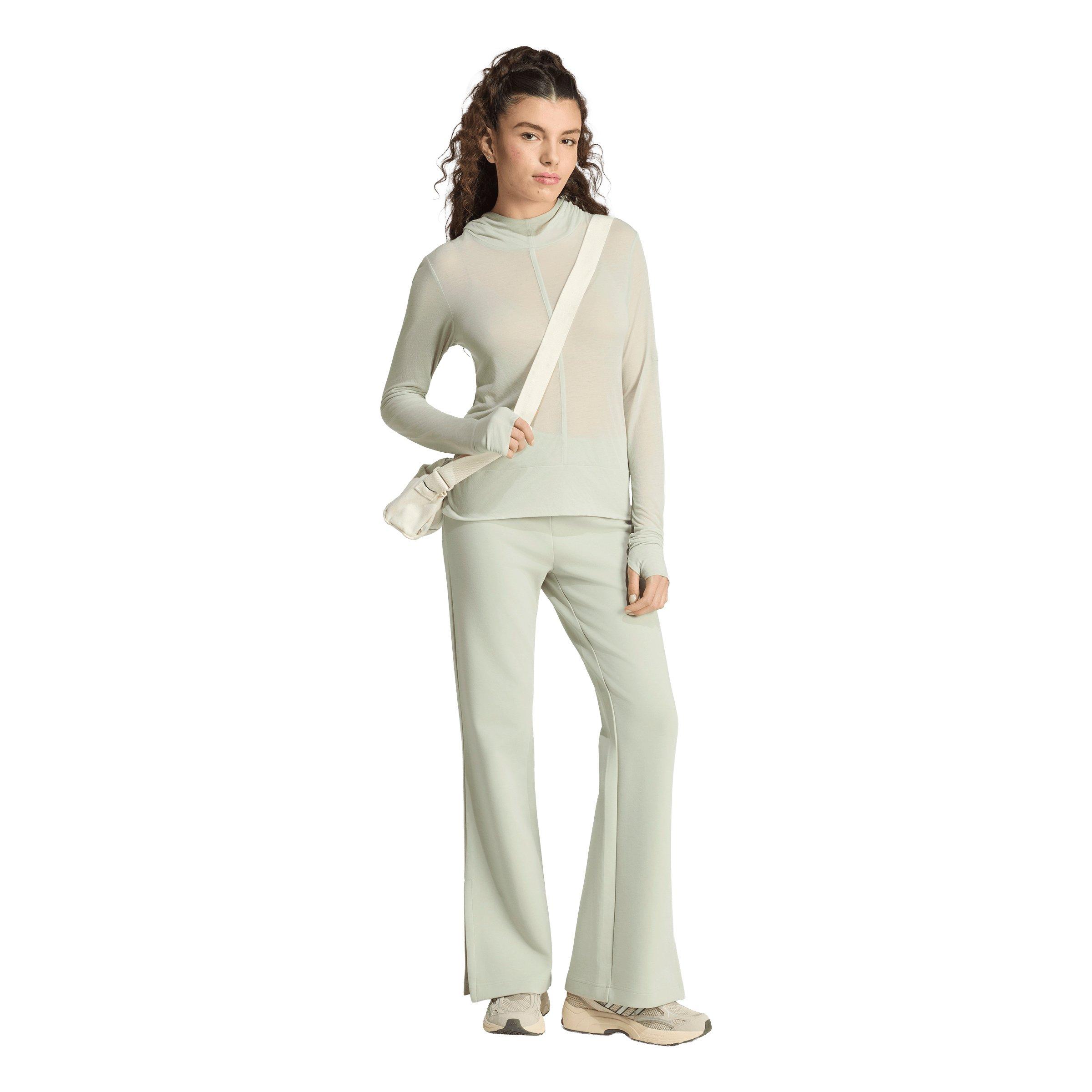 adidas Women's Soft Lux Flared Pants - Lt Green - LT GREEN
