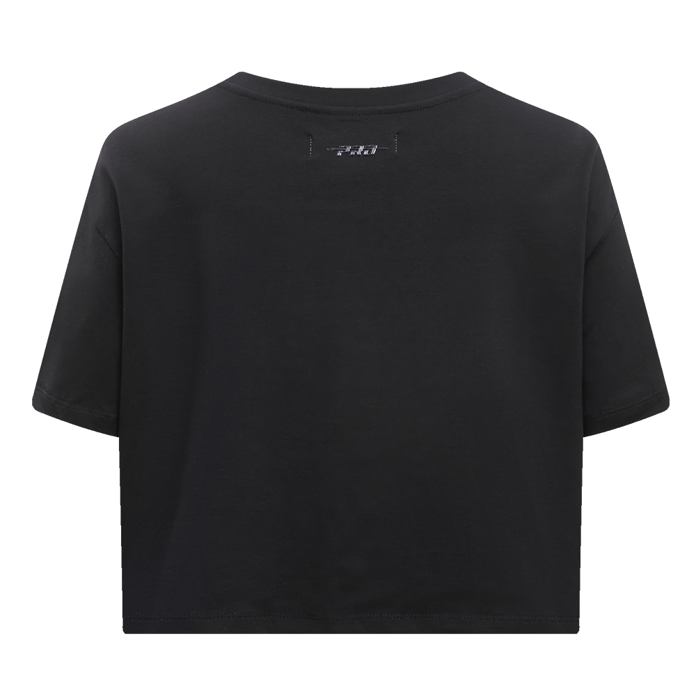 Pro Standard Women's Atlanta Hawks Retro Classic Boxy Tee - Black - BLACK Thumbnail View 2