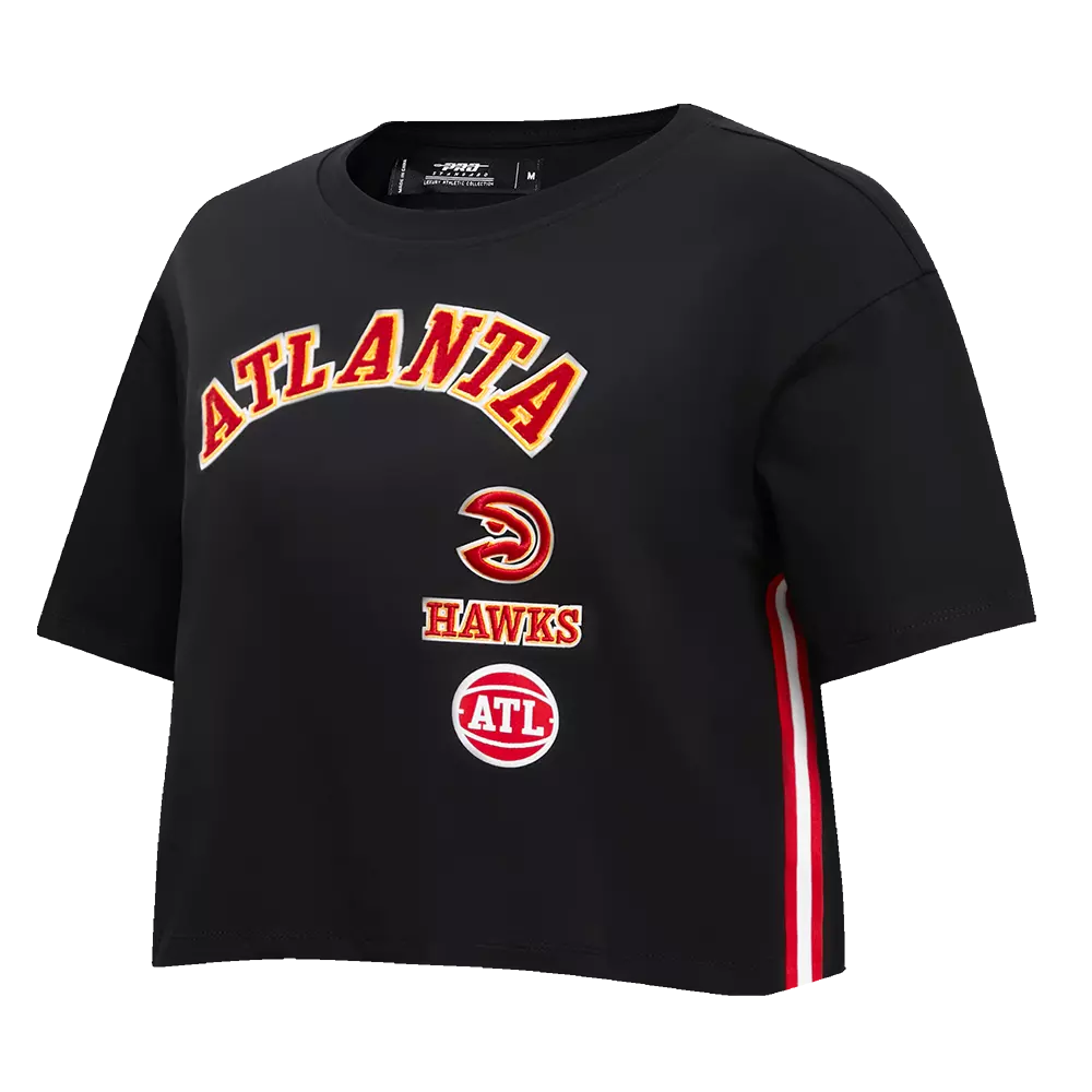 Pro Standard Women's Atlanta Hawks Retro Classic Boxy Tee - Black - BLACK