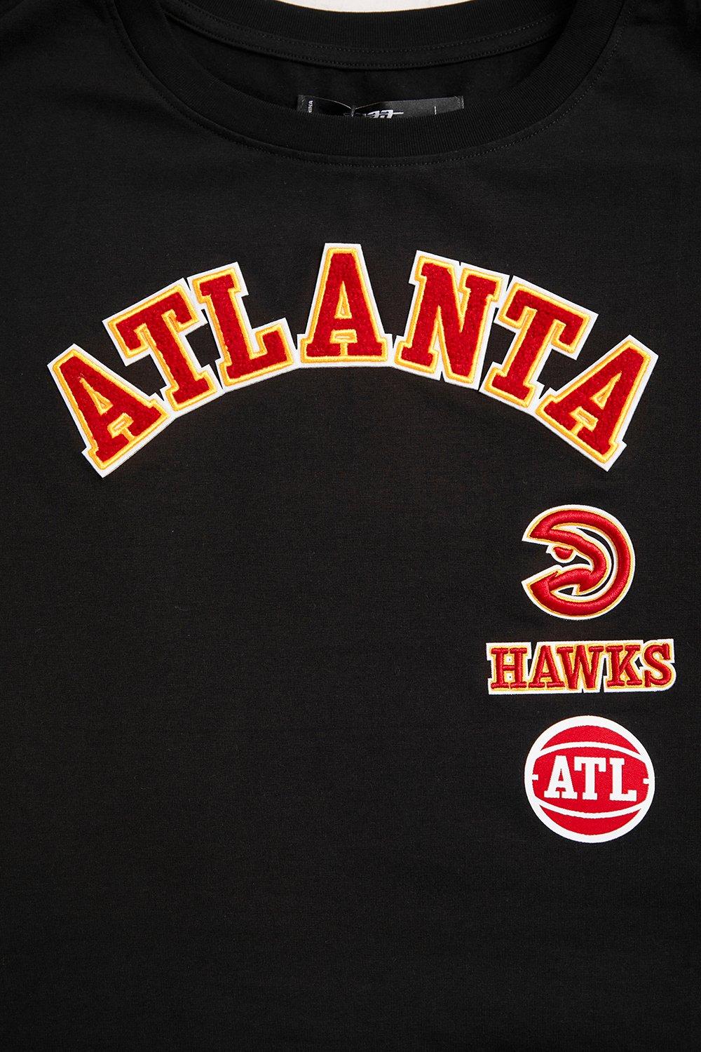 Pro Standard Women's Atlanta Hawks Retro Classic Boxy Tee - Black - BLACK Thumbnail View 5