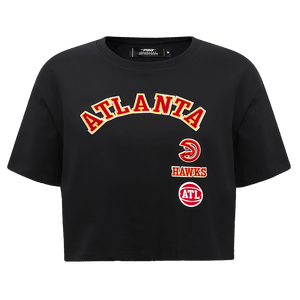 Pro Standard Women's Atlanta Hawks Retro Classic Boxy Tee - Black