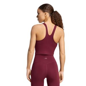 adidas Women's All Me Medium Support Bra Tank - Maroon - MAROON