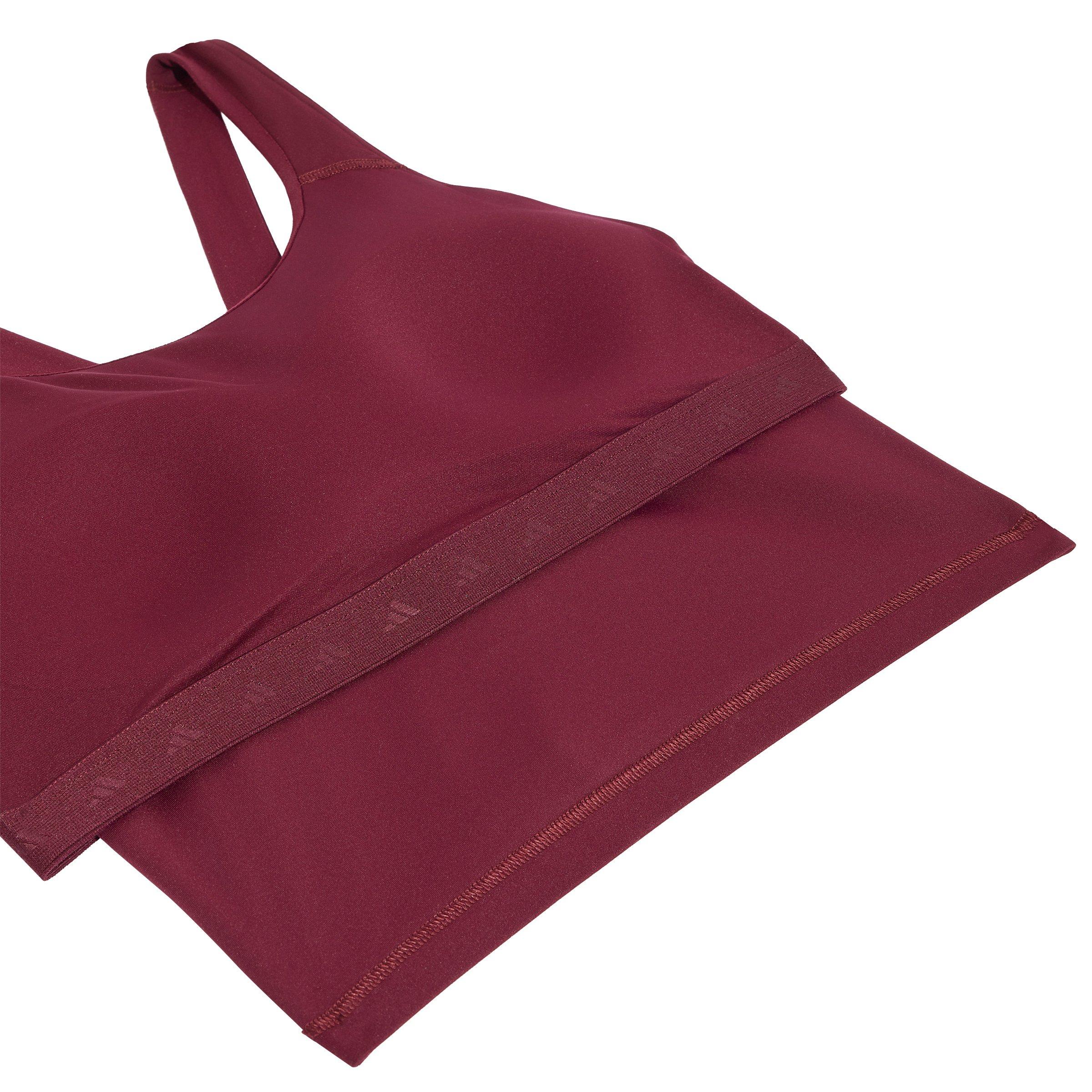 adidas Women's All Me Medium Support Bra Tank - Maroon - MAROON