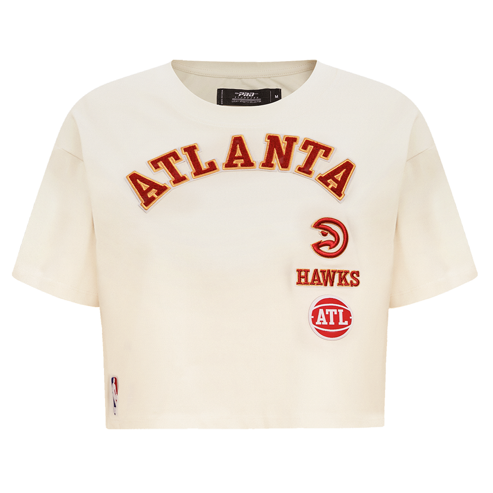 Pro Standard Women's Atlanta Hawks Retro Classic Boxy Tee - Eggshell - EGGSHELL Thumbnail View 1