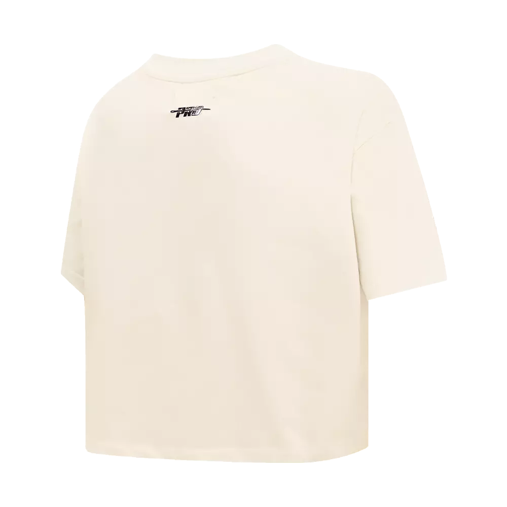 Pro Standard Women's Atlanta Hawks Retro Classic Boxy Tee - Eggshell - EGGSHELL