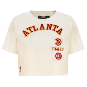 Pro Standard Women's Atlanta Hawks Retro Classic Boxy Tee - Eggshell