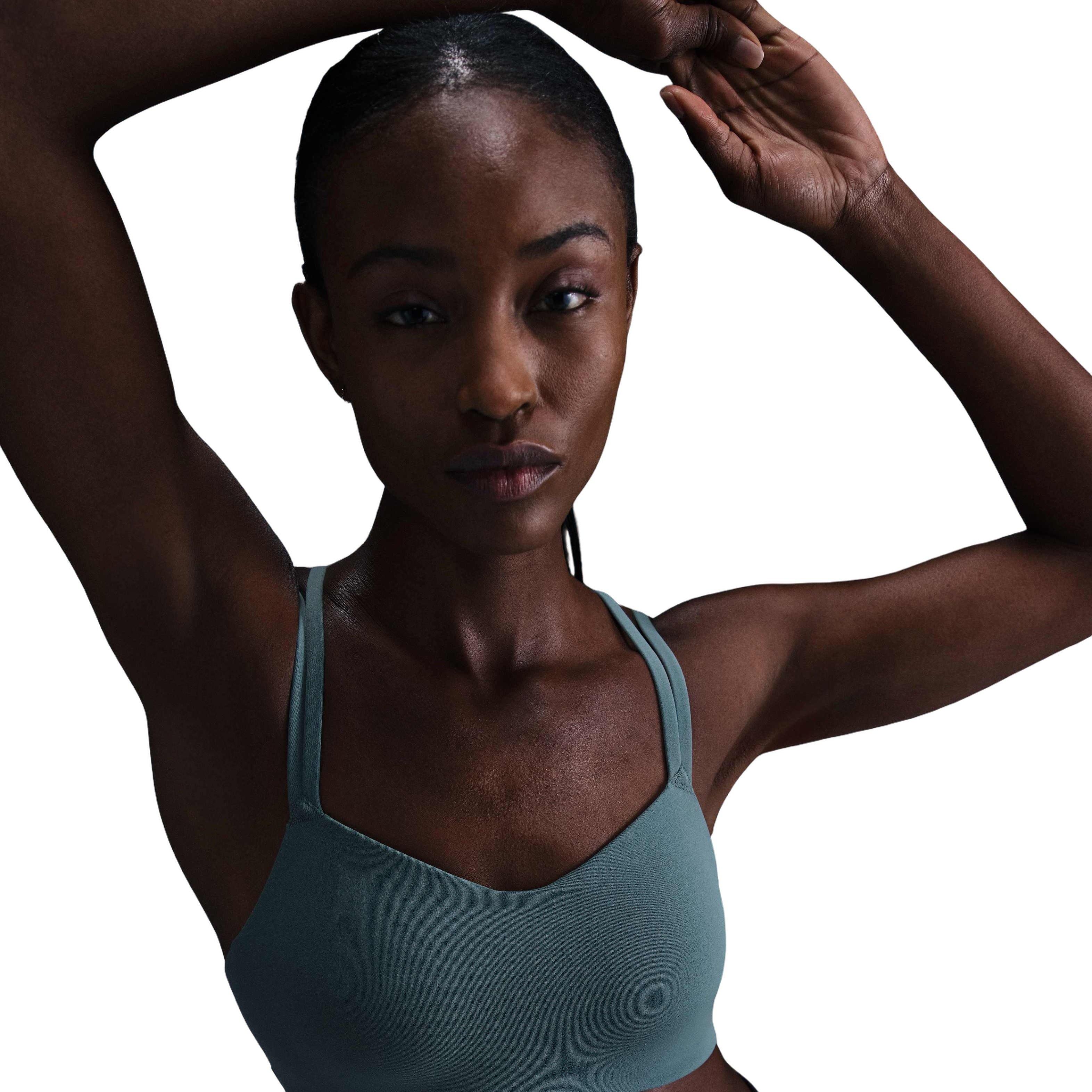 Nike Women's Dri-FIT Alate trace Light-Support Padded Sports Bra -Teal - TEAL Thumbnail View 3