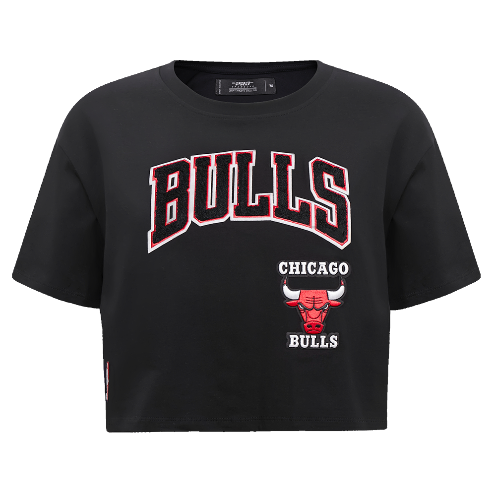 Pro Standard Women's Chicago Bulls Retro Classic Boxy Tee - Black - BLACK Thumbnail View 1
