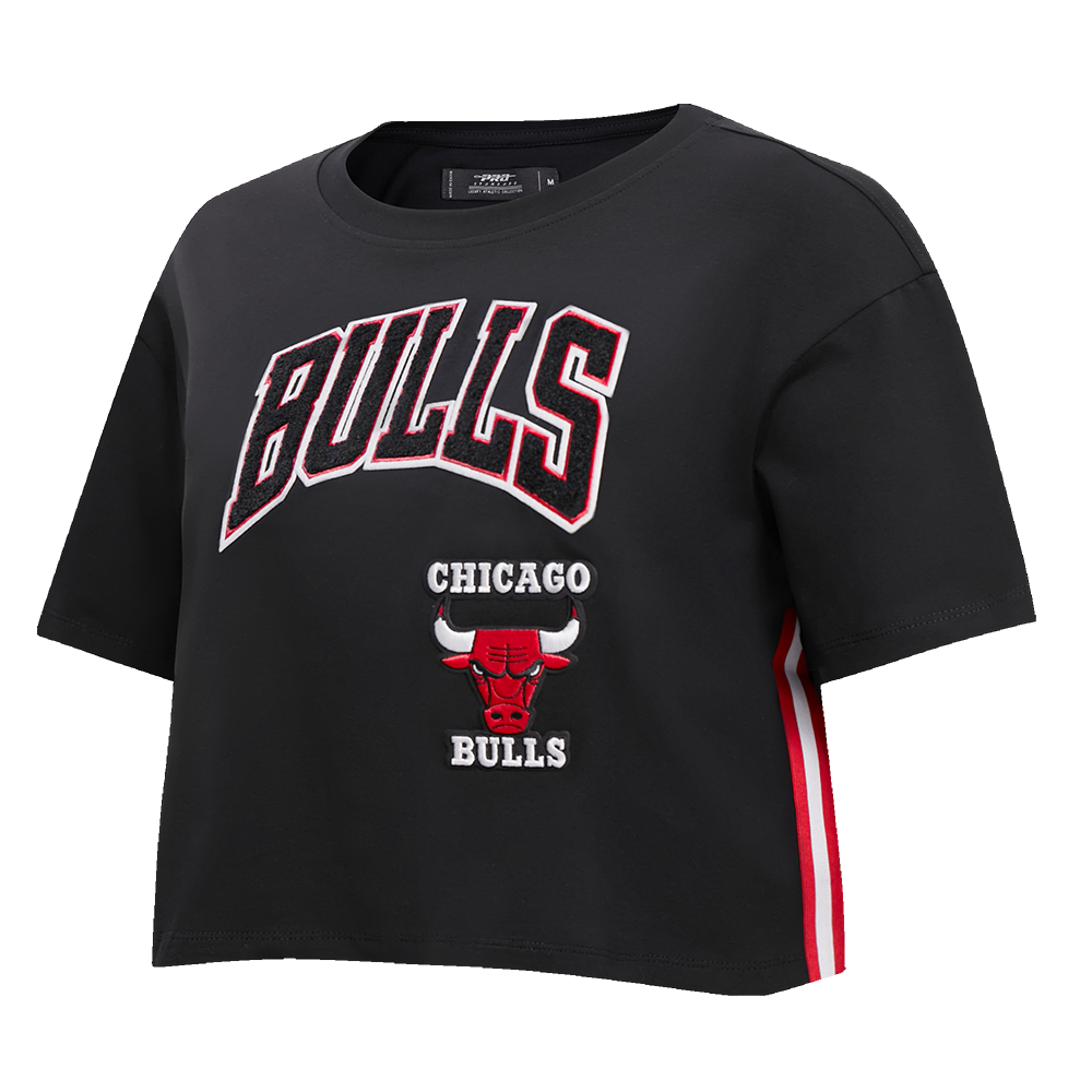 Pro Standard Women's Chicago Bulls Retro Classic Boxy Tee - Black - BLACK Thumbnail View 3