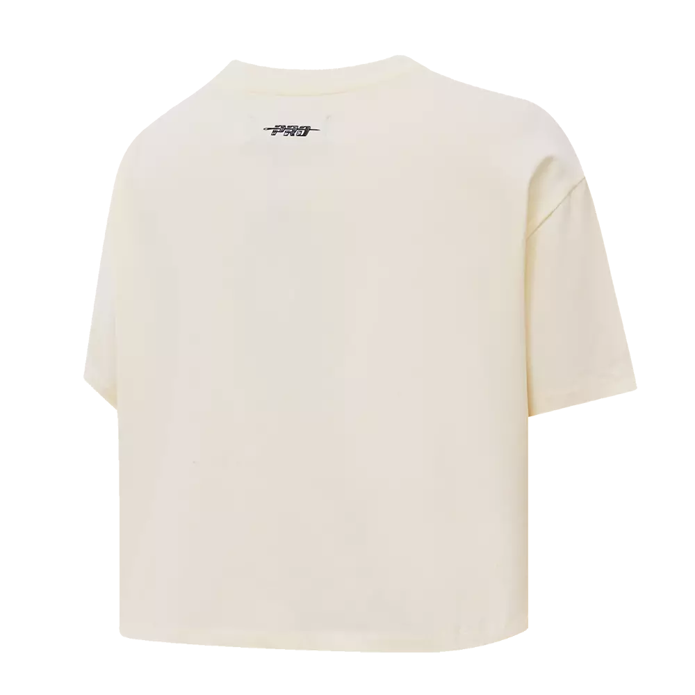 Pro Standard Women's Chicago Bulls Retro Classic Boxy Tee - Eggshell - EGGSHELL