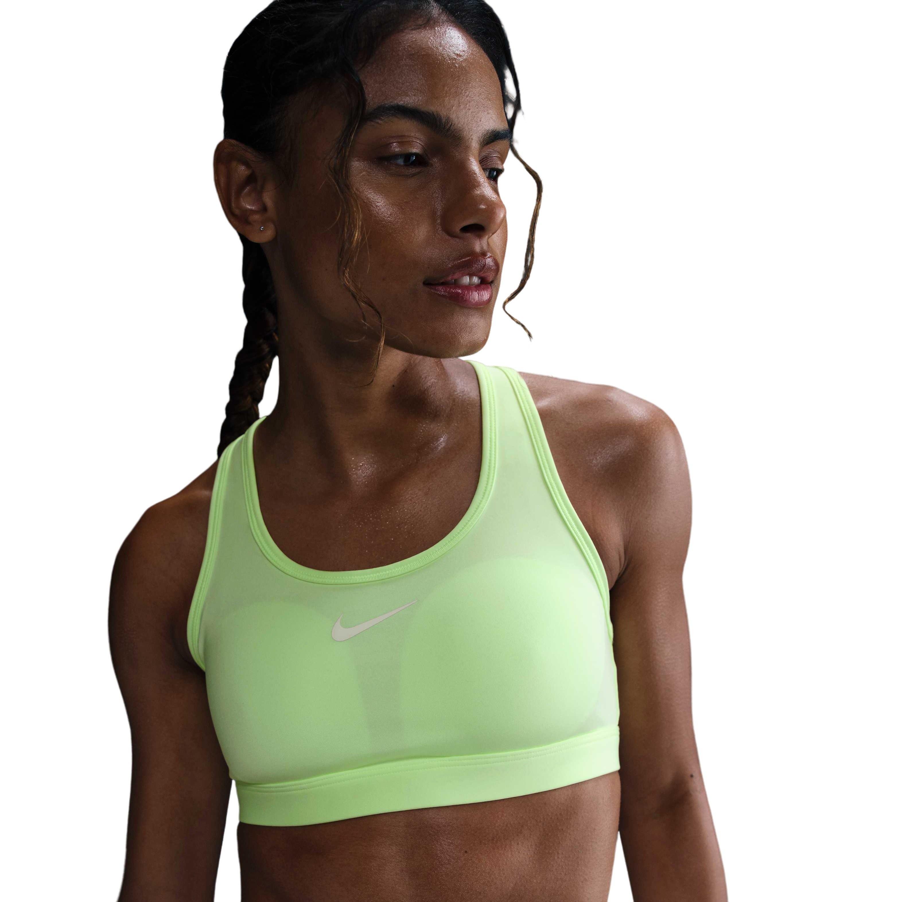 Nike Women's Swoosh Med Padded Sports Bra - YELLOW Thumbnail View 1