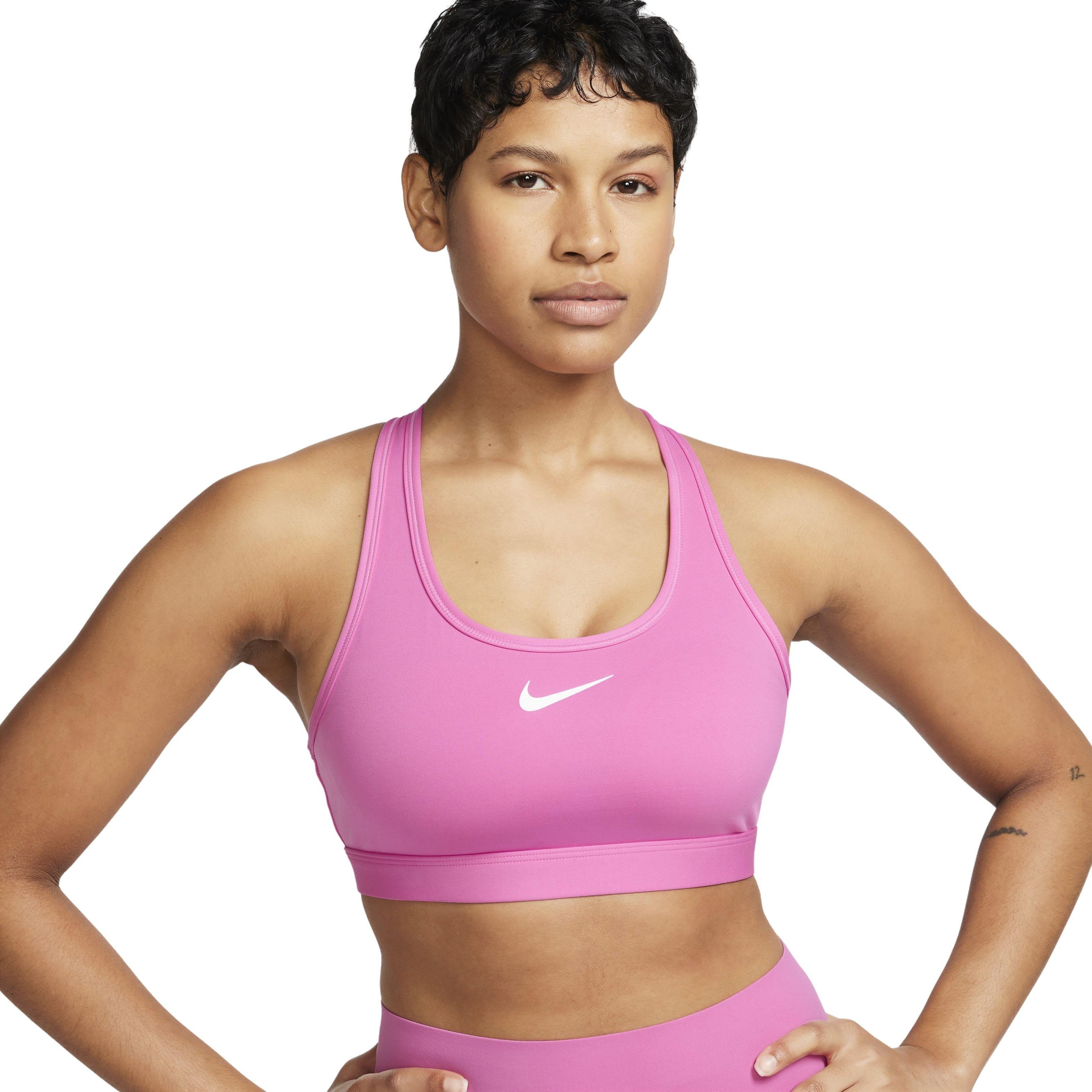 Nike Women's Swoosh Med Padded Sports Bra - RED Thumbnail View 1